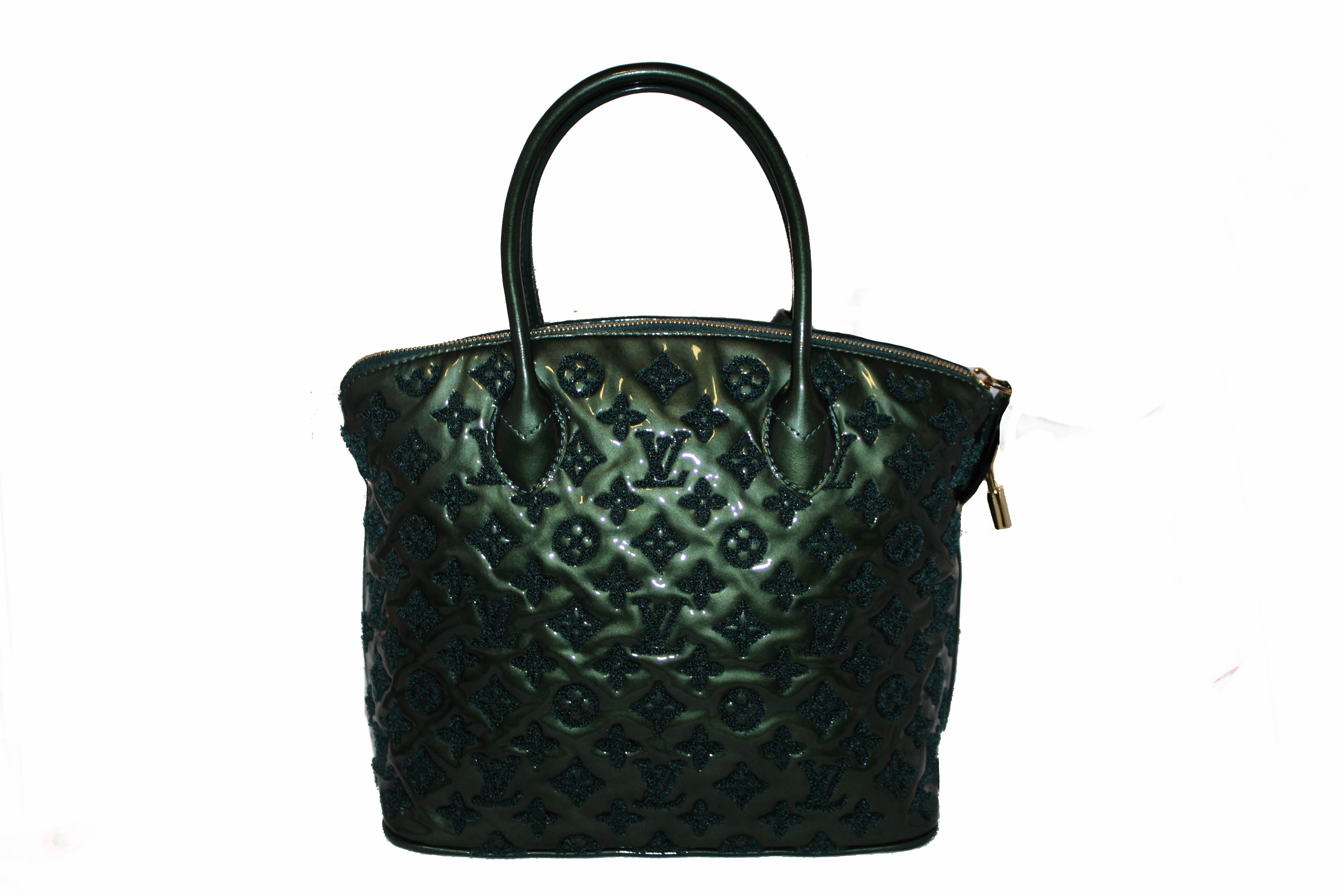 Authentic Louis Vuitton Green Monogram Limited Edition Green Monogram Fascination Lockit Handbag