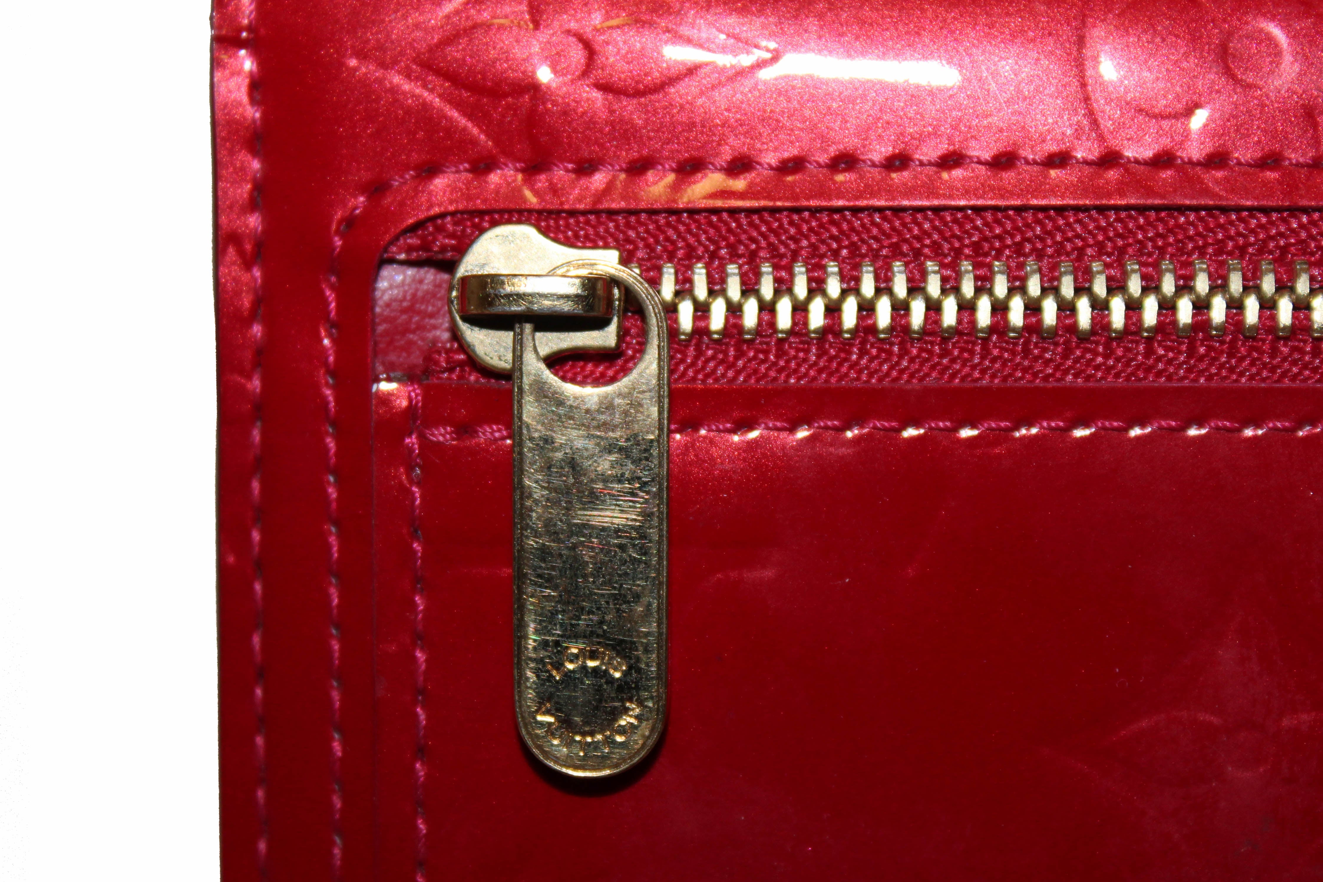 Authentic Louis Vuitton Red Monogram Vernis Leather Koala Wallet