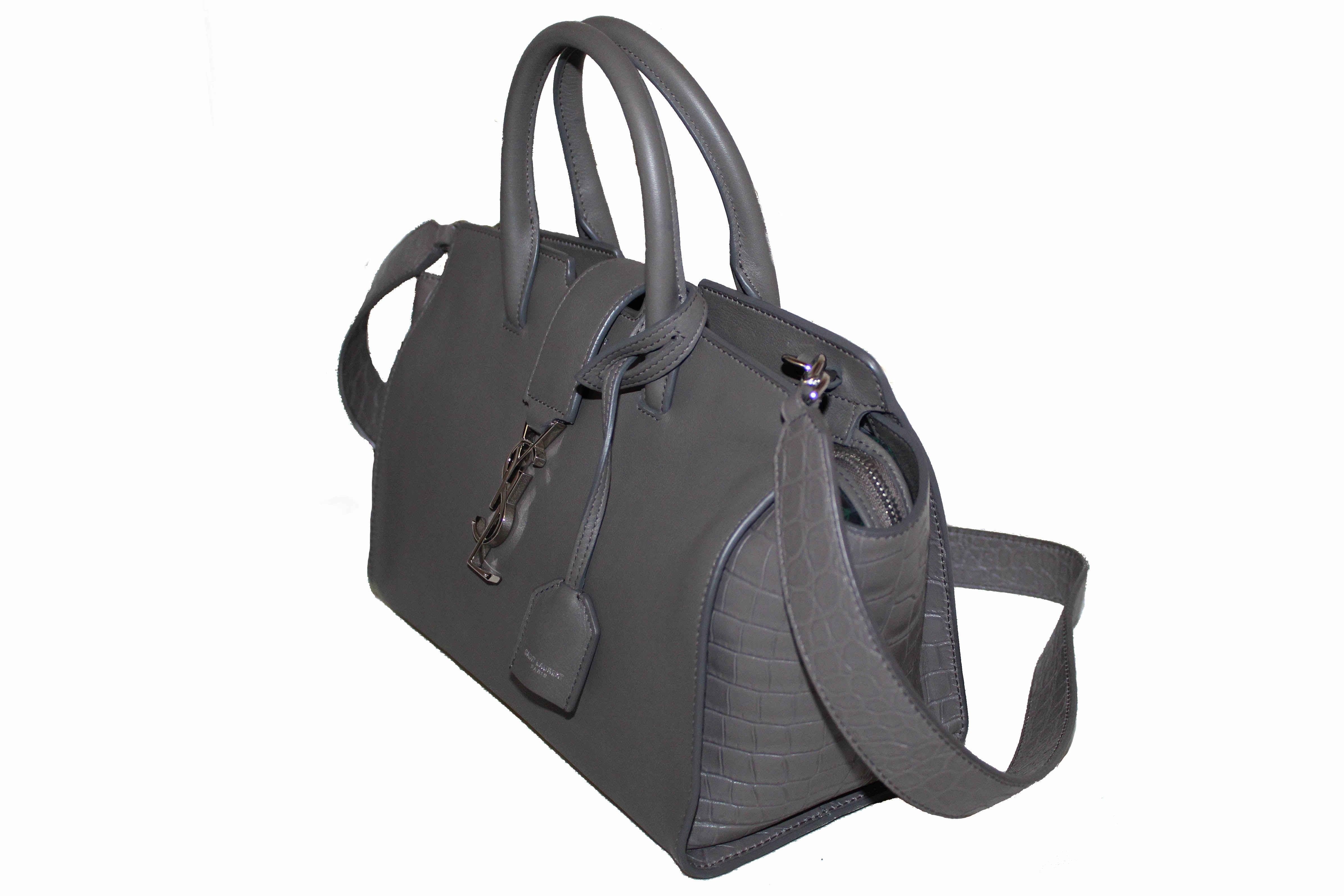 Yves Saint Laurent, Bags, Ysl Saint Laurent Baby Downtown Cabas Leather  Crossbody Top Handle Bag Handbag