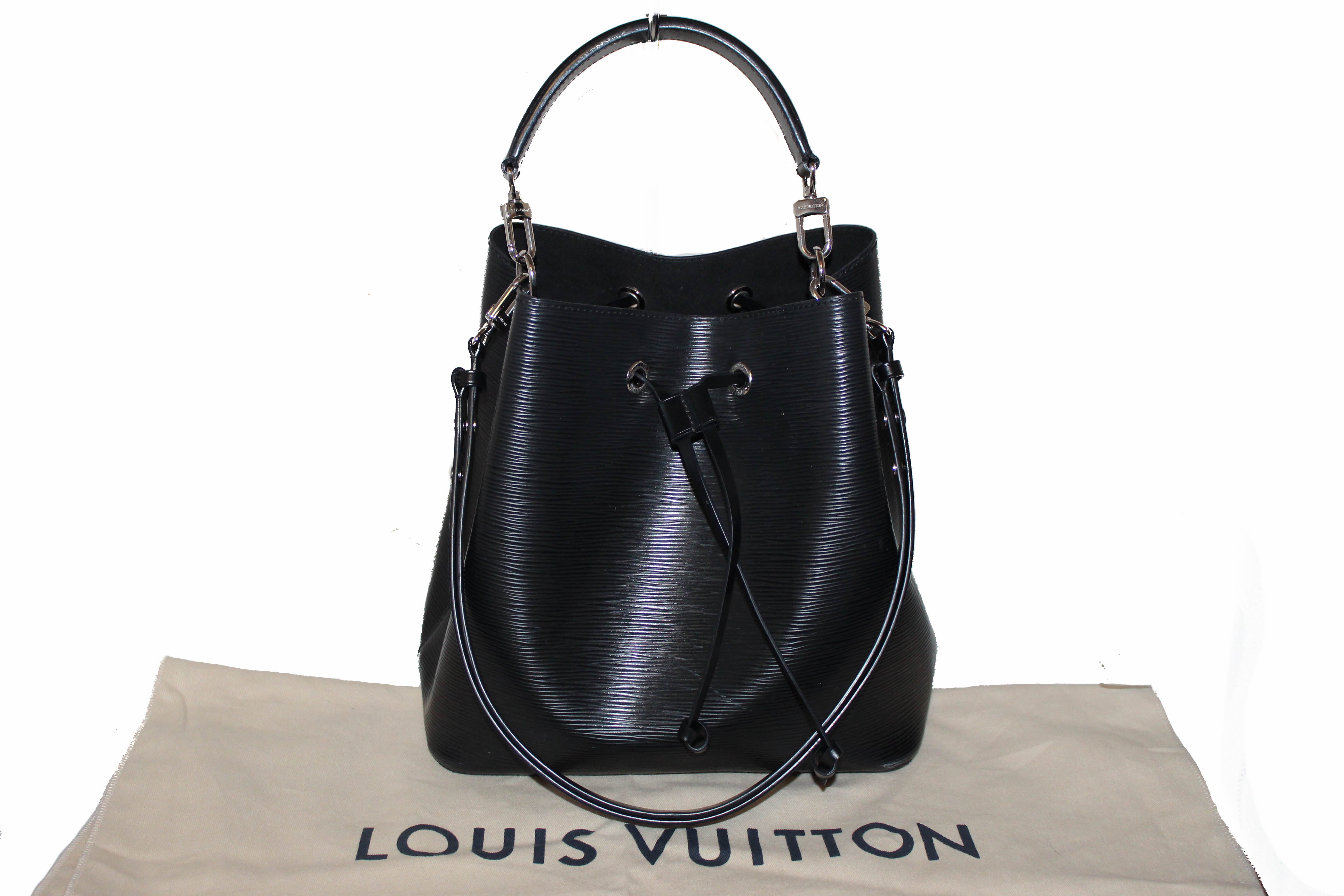Authentic Louis Vuitton Black Epi Leather NeoNoe MM Bag