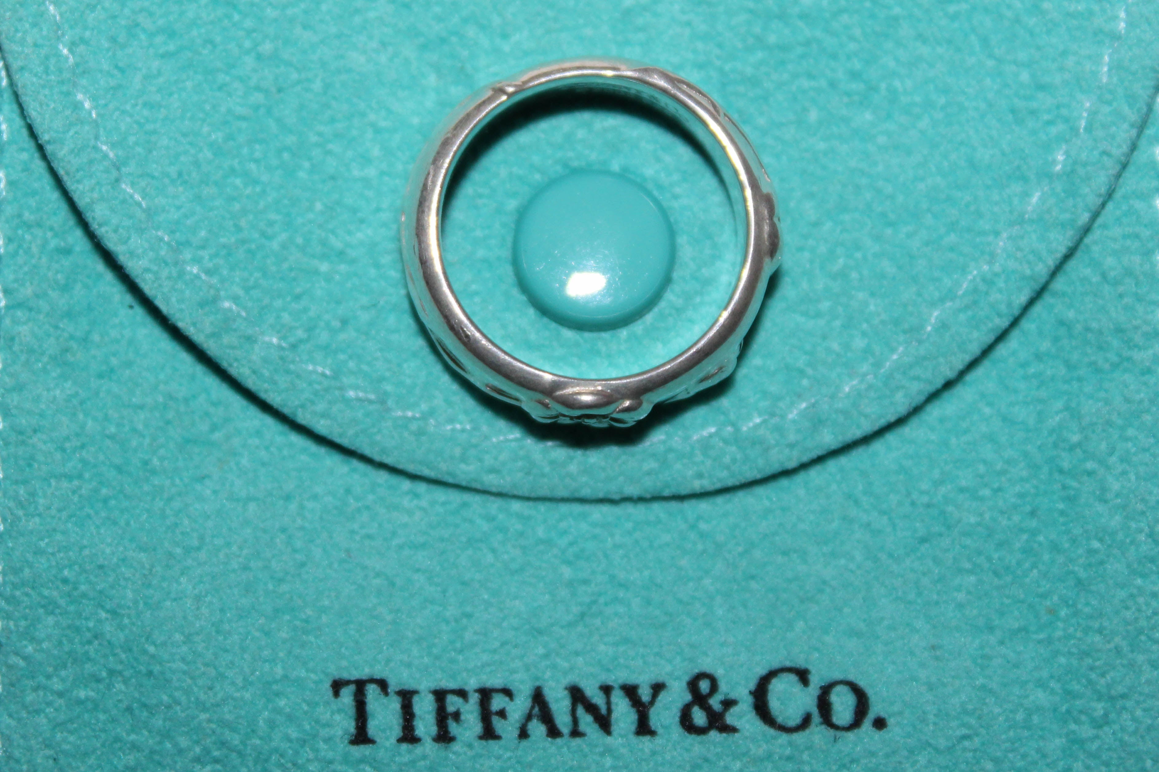Authentic Tiffany & Co. Sterling Silver Nature Rose Ring Size 5.5