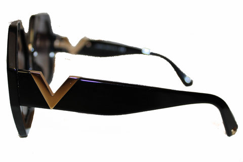 Authentic New Valentino VA4053 Black Irregular Shape Sunglasses