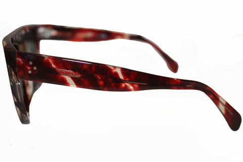 Authentic New Celine CL40001I Red Havana Polarized Aviator Sunglasses