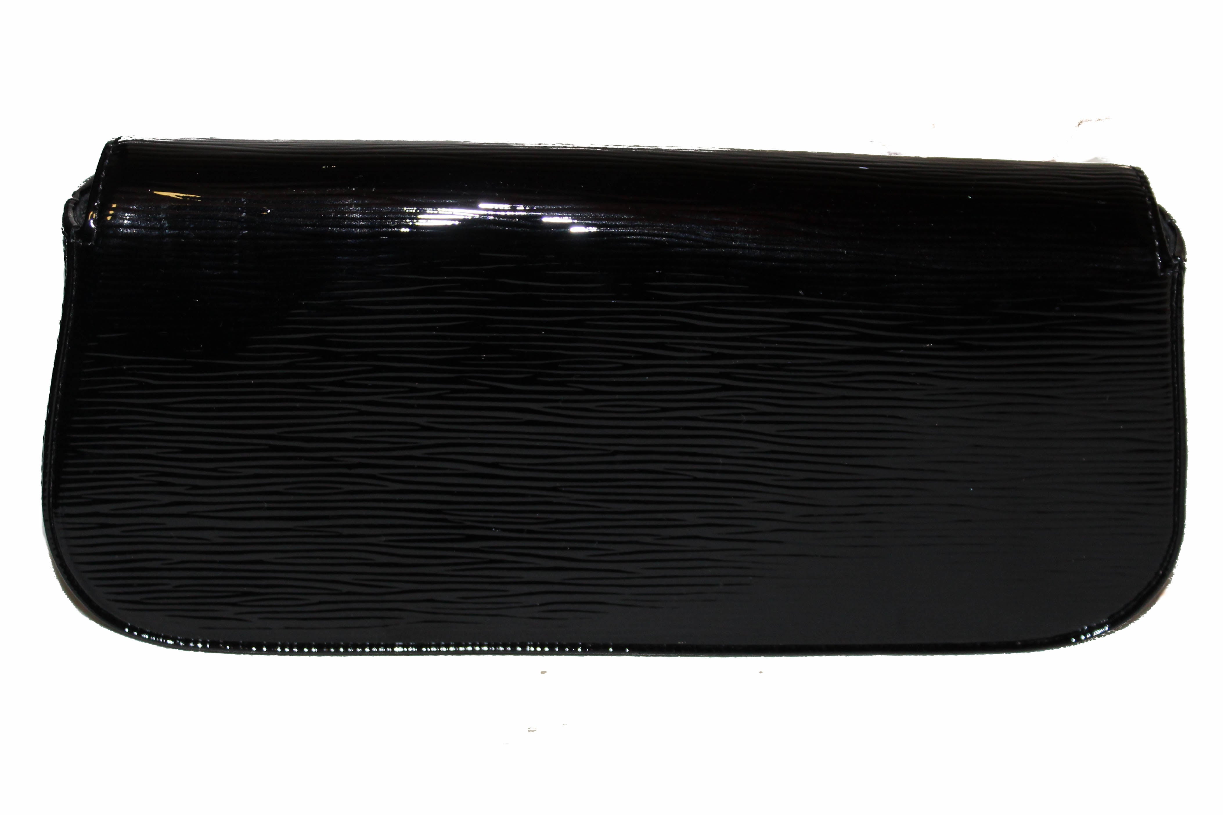 Authentic Louis Vuitton Black Electric Epi Leather Sobe Clutch