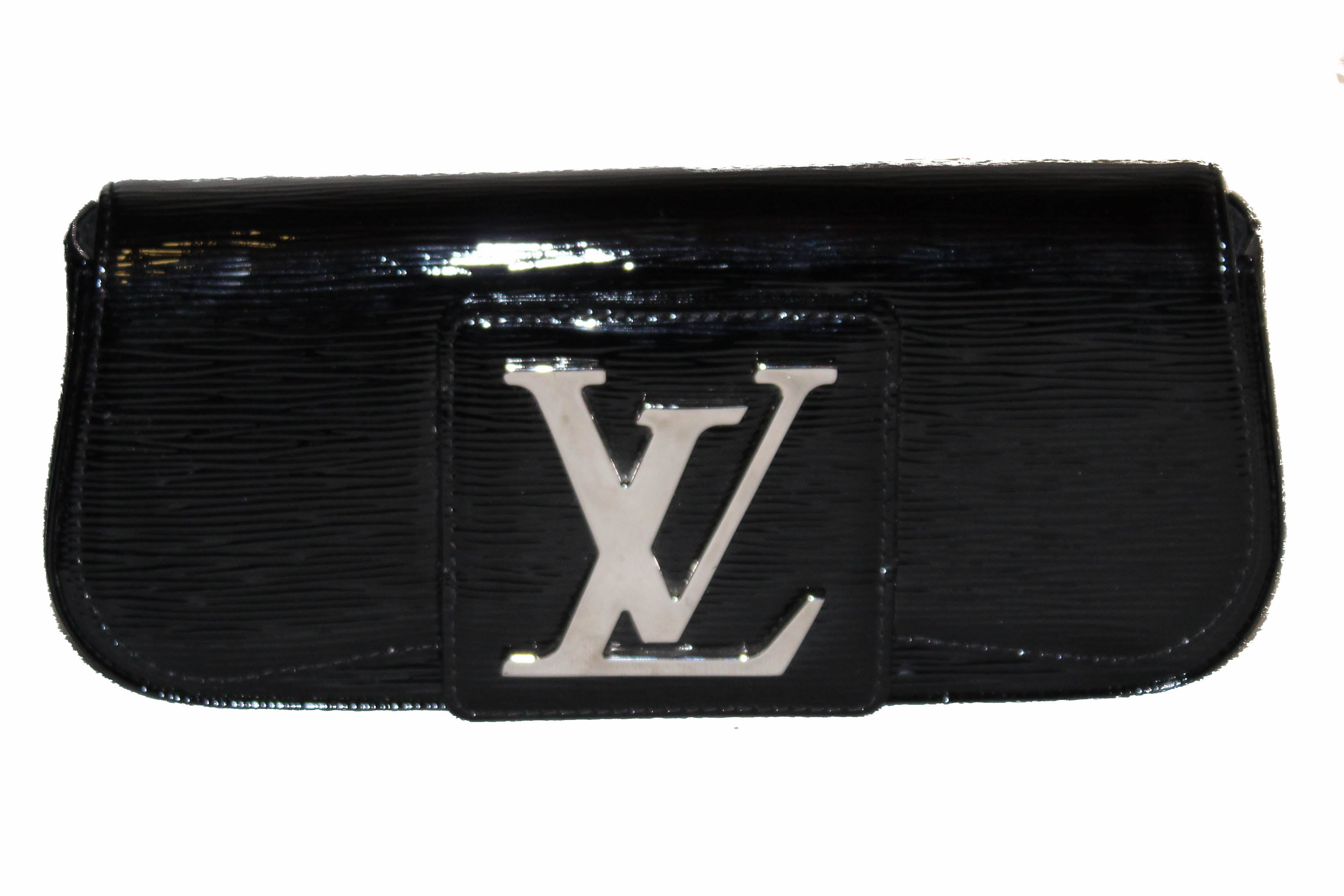 LOUIS VUITTON Black Electric Epi Leather Sobe Clutch