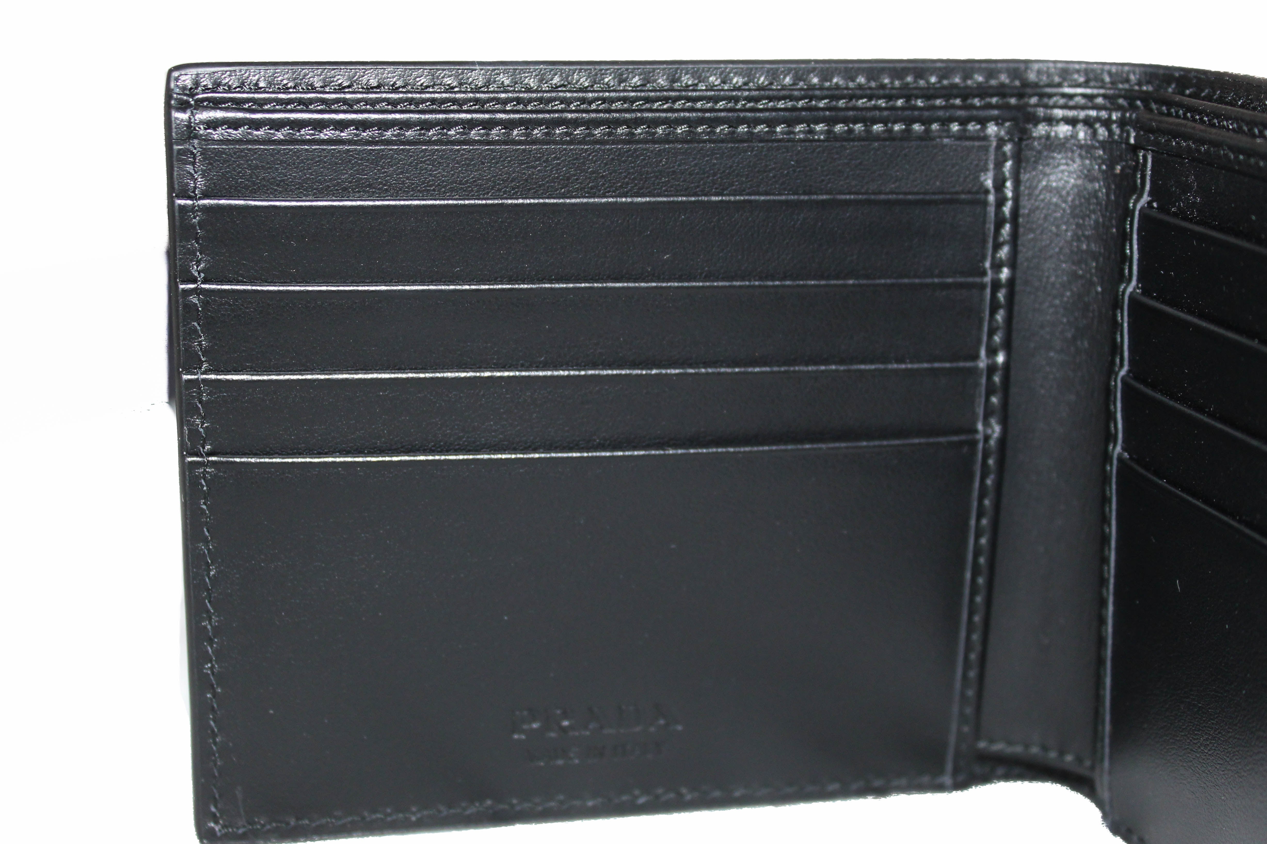 Authentic NEW Prada Black Saffiano Leather Men Wallet