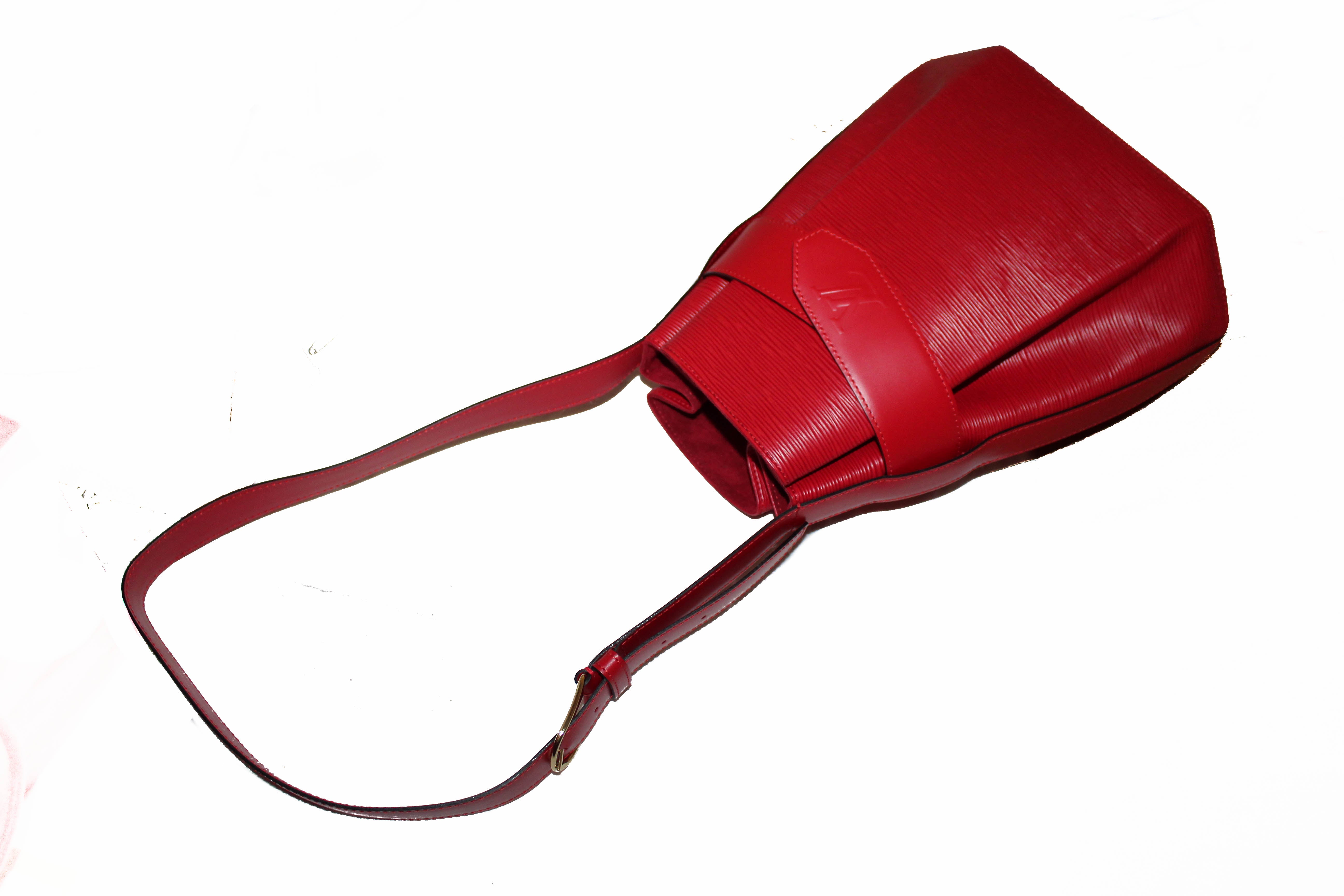 Louis Vuitton Red Epi Leather Sac D'epaule