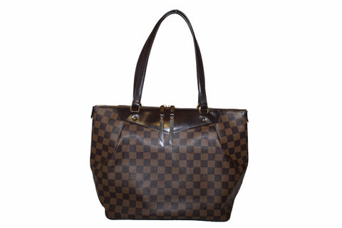 Authentic Louis Vuitton Damier Ebene Westminster MM Tote Shoulder Bag