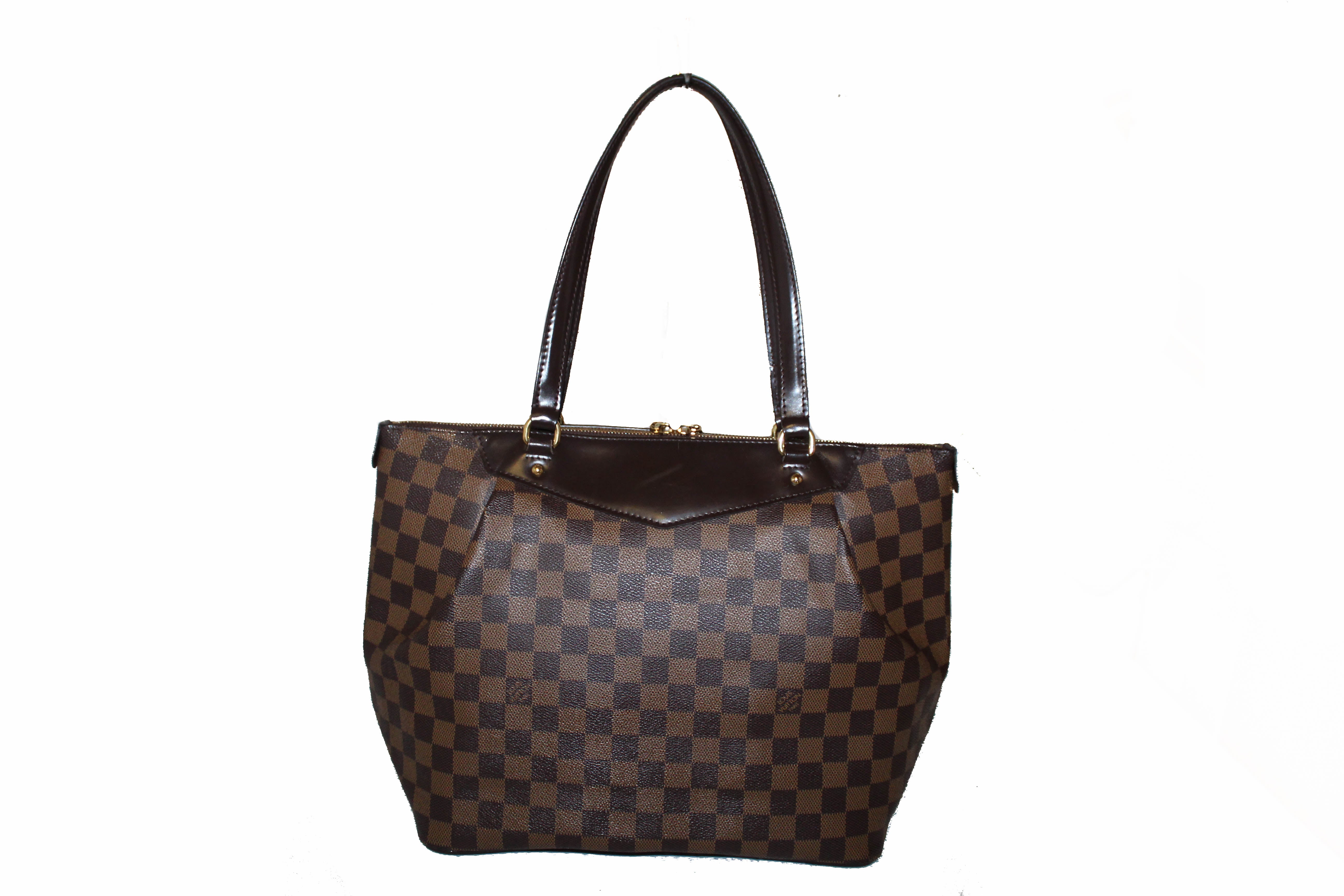 Louis Vuitton Neverfull Patches MM Damier Ebene Tote Bag Brown