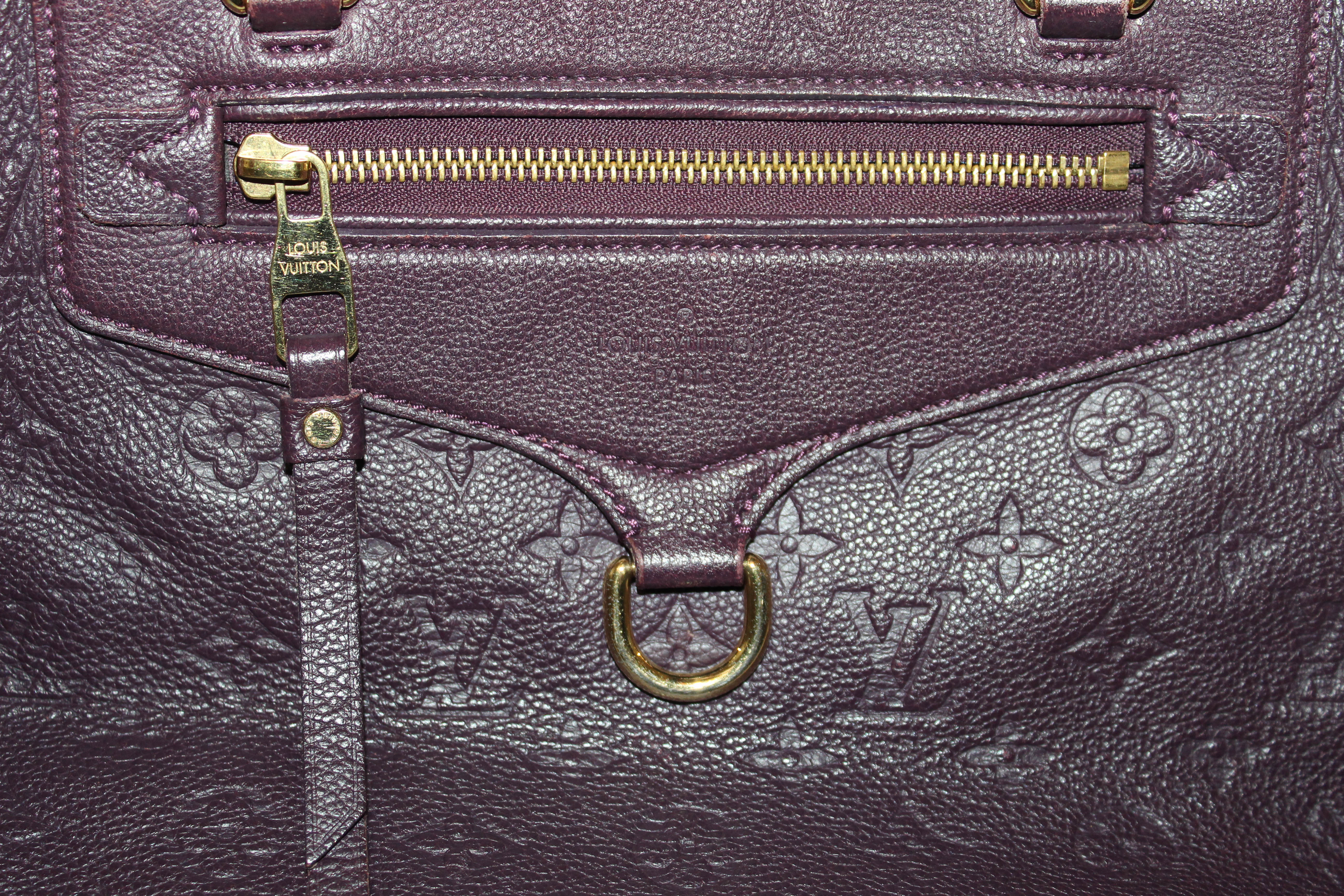 Authentic Louis Vuitton Purple Empreinte Leather Inspiree Shoulder Bag