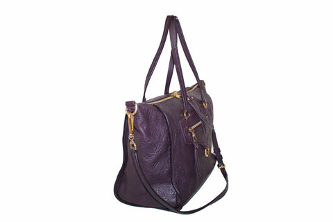 Authentic Louis Vuitton Purple Empreinte Leather Inspiree Shoulder Bag