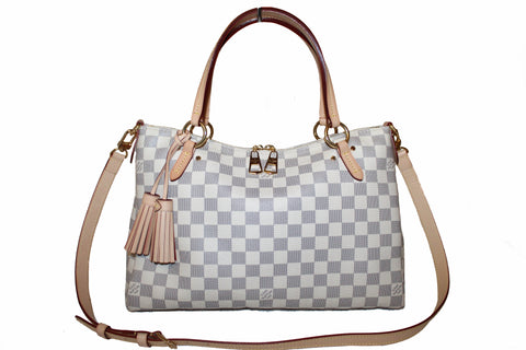 Authentic Louis Vuitton Damier Azur Lymington Tote/Crossbody Bag