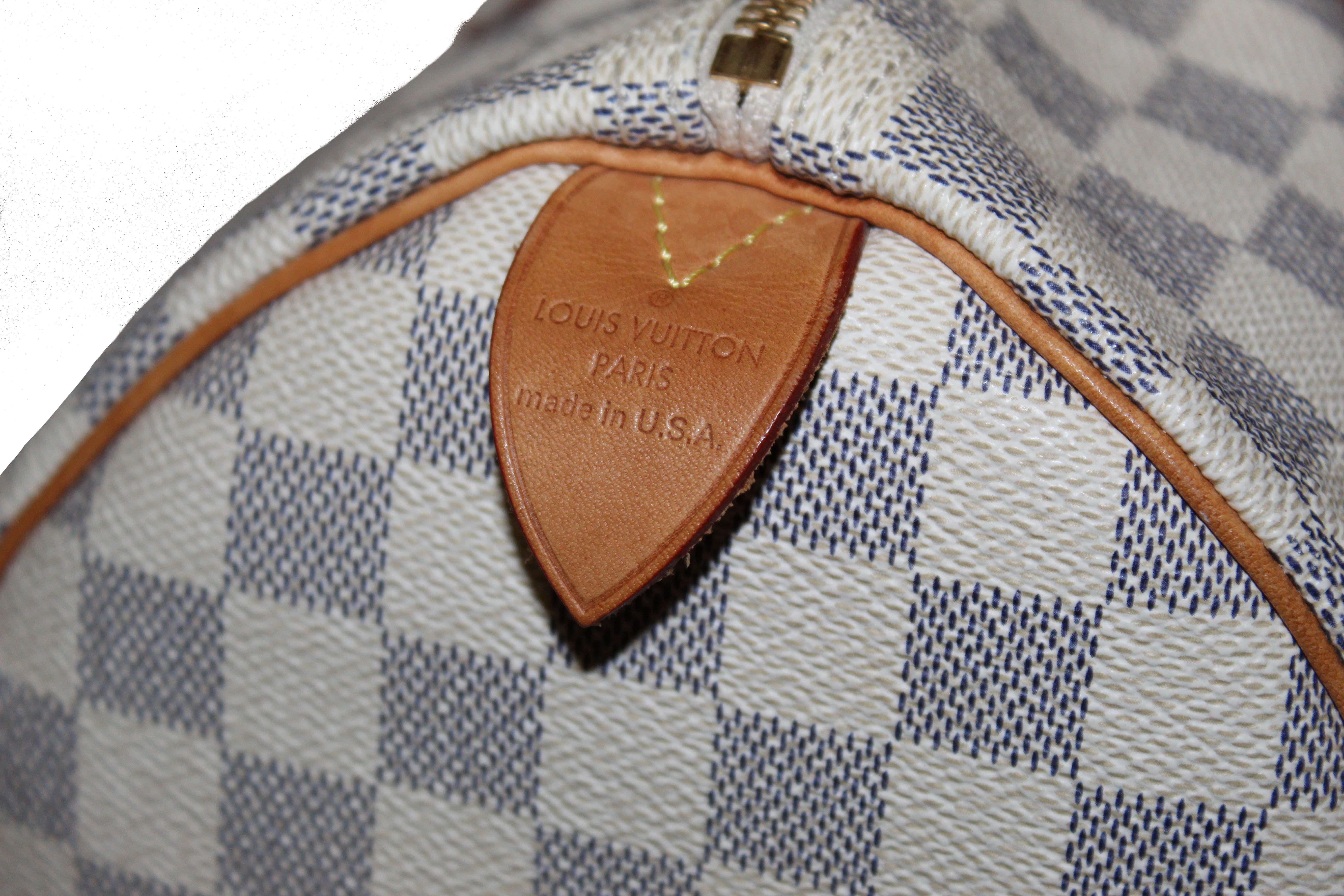 Authentic Louis Vuitton Damier Azur Speedy 35 Handbag