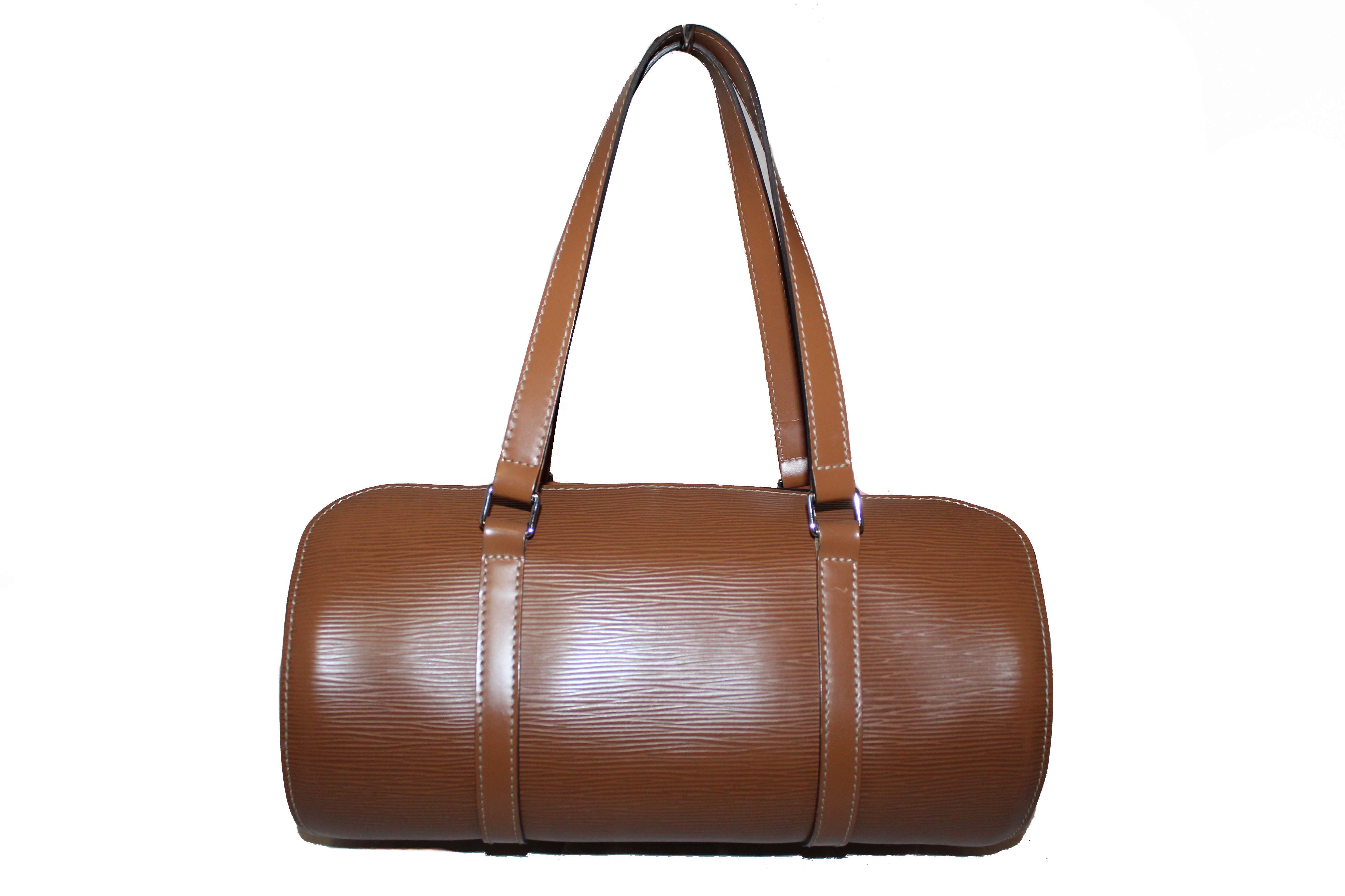Authentic Louis Vuitton Brown Epi Leather Soufflot Handbag with Mini B –  Paris Station Shop