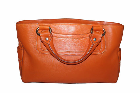 Authentic Celine Orange Leather Boogie Handbag