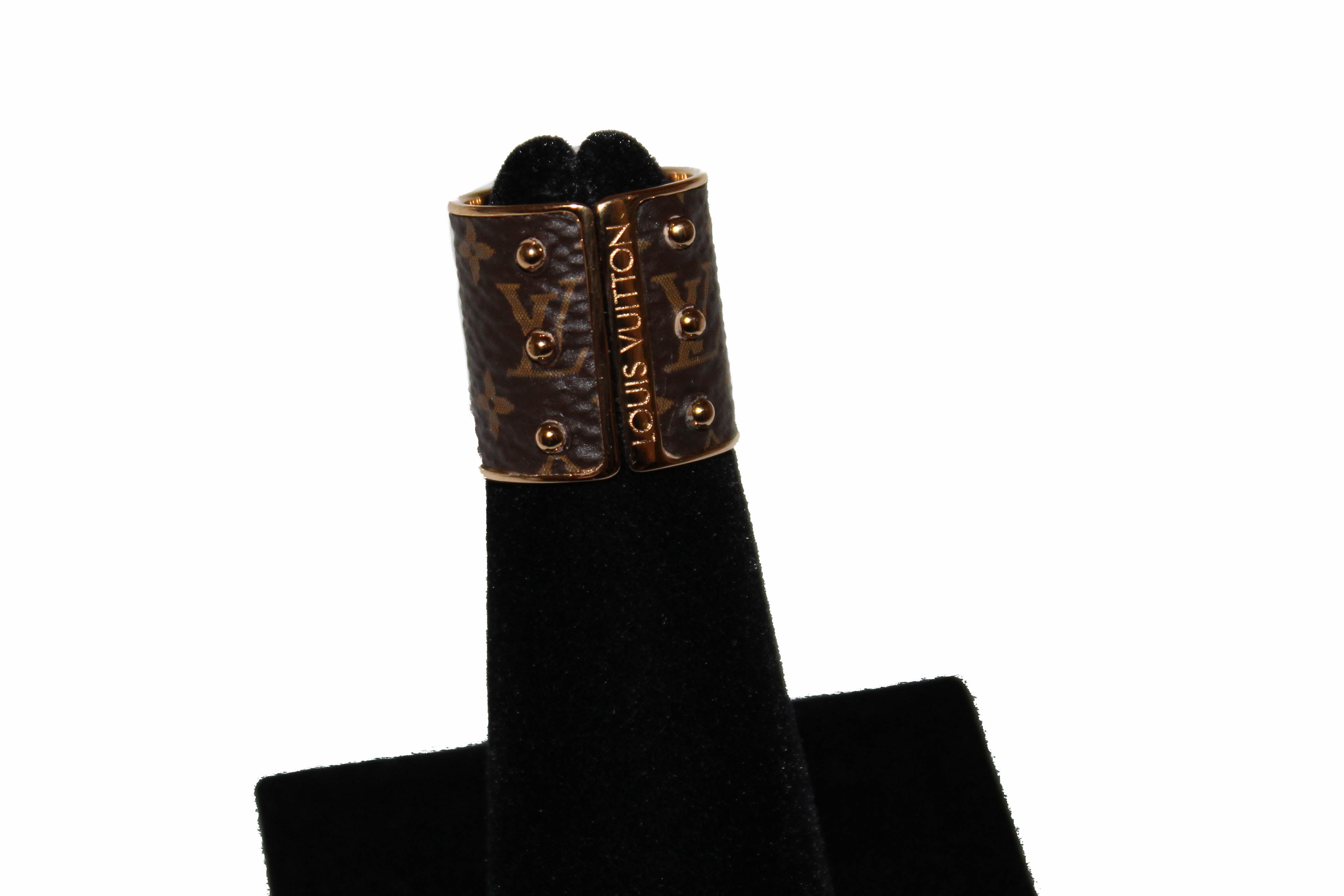 Authentic Louis Vuitton Skin Monogram Band Ring Size 4.5