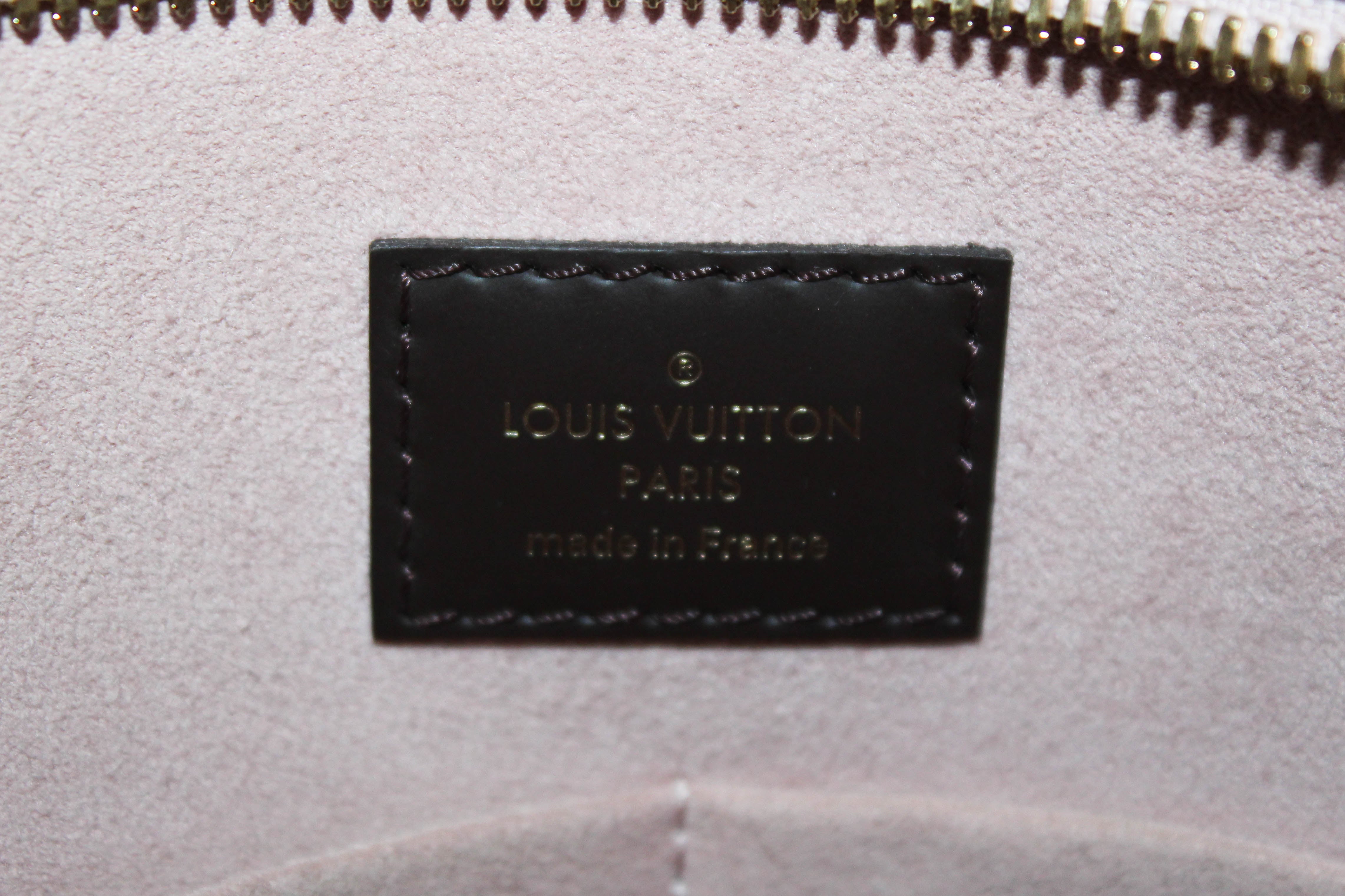 Authentic Louis Vuitton Damier Ebene Pink Jersey Tote Shoulder Bag