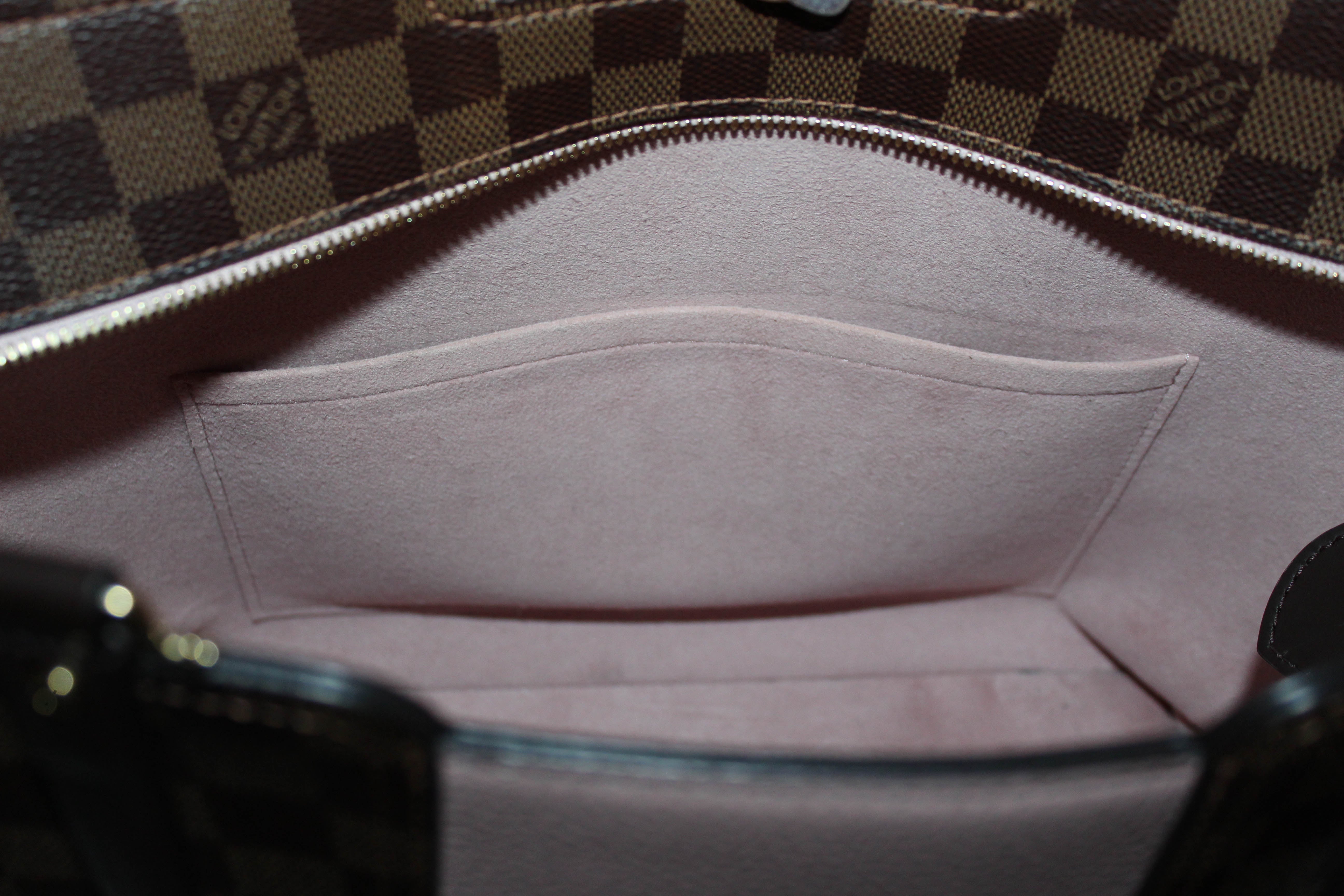 Authentic Louis Vuitton Damier Ebene Pink Jersey Tote Shoulder Bag