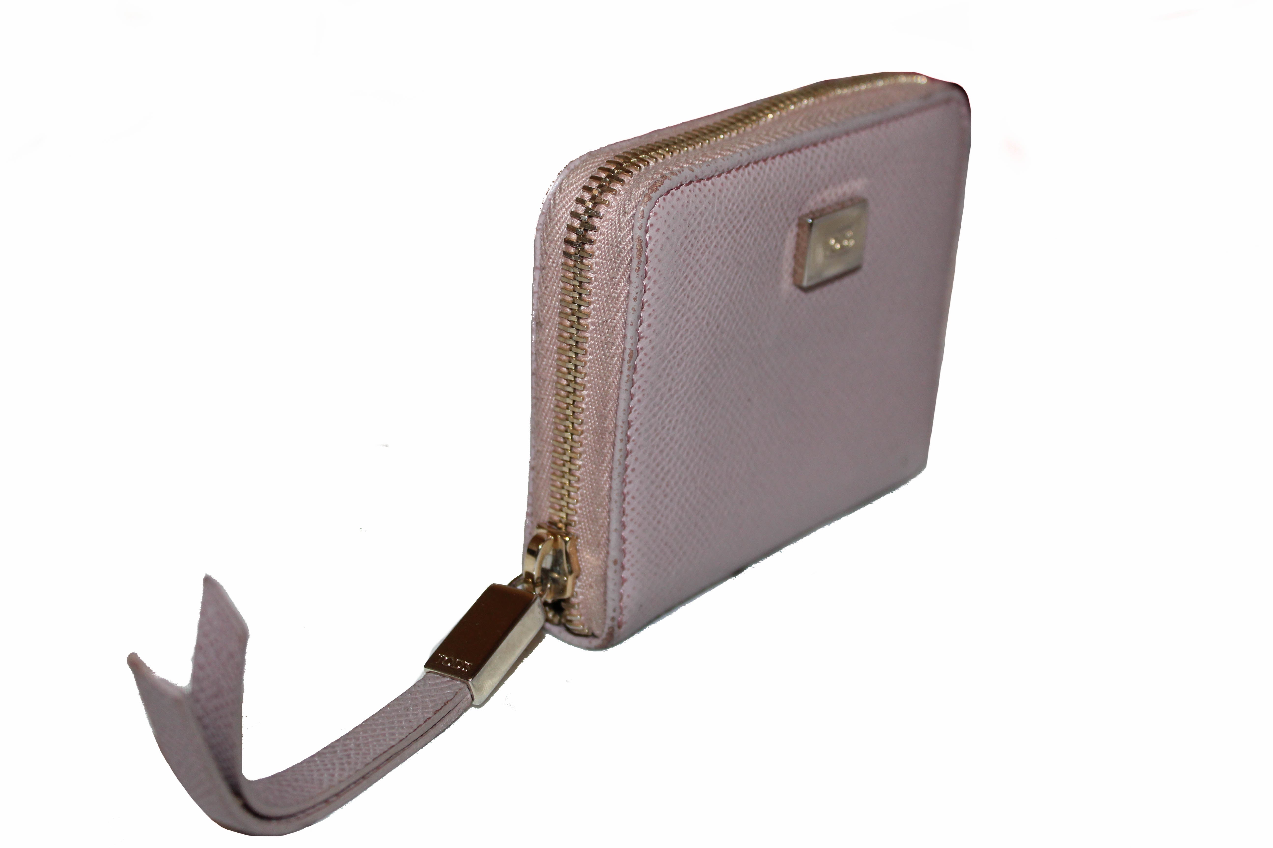 Authentic Tod's Pink Leather Card Holder