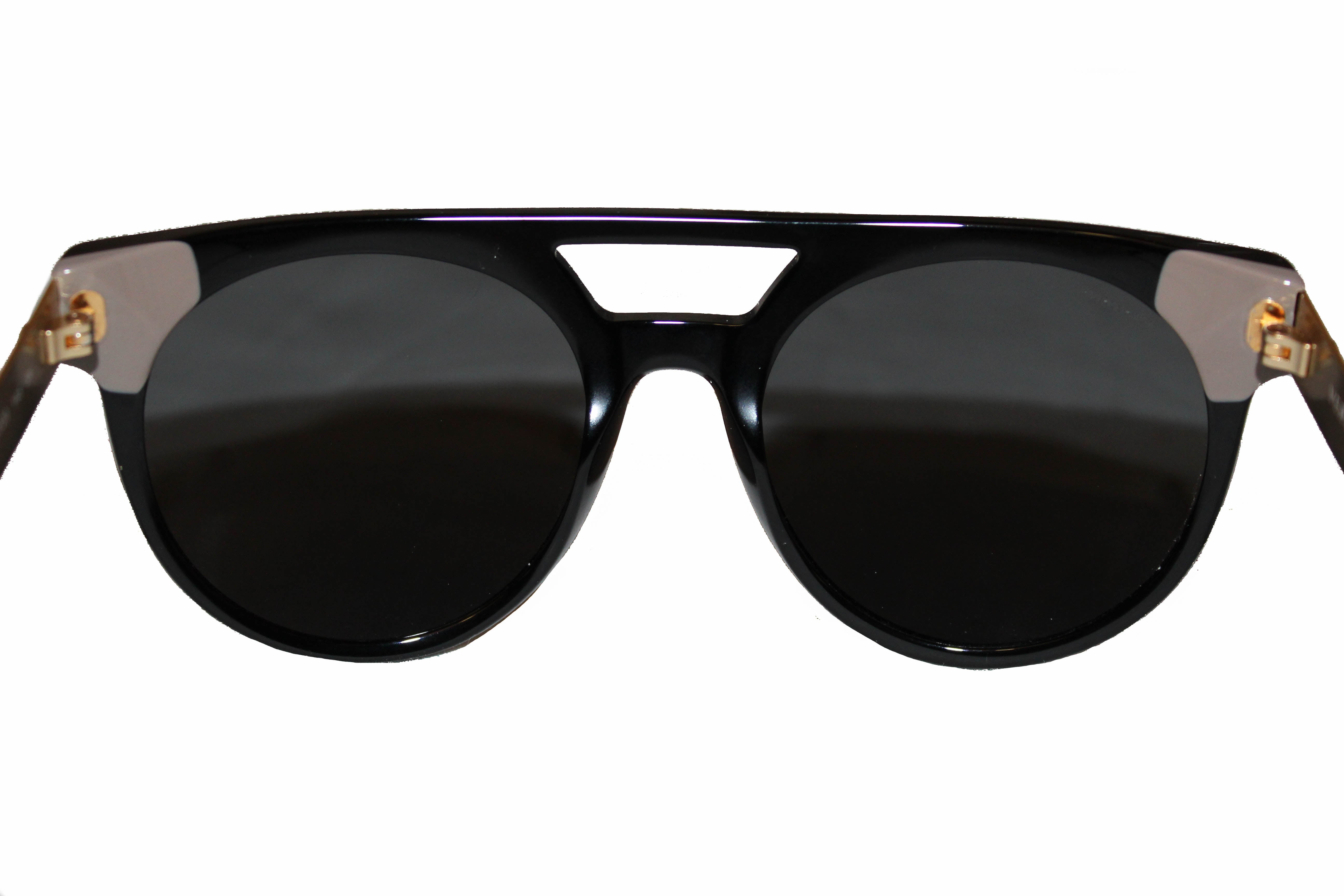 Authentic Versace Black Frame Round Sunglasses MOD. 4339