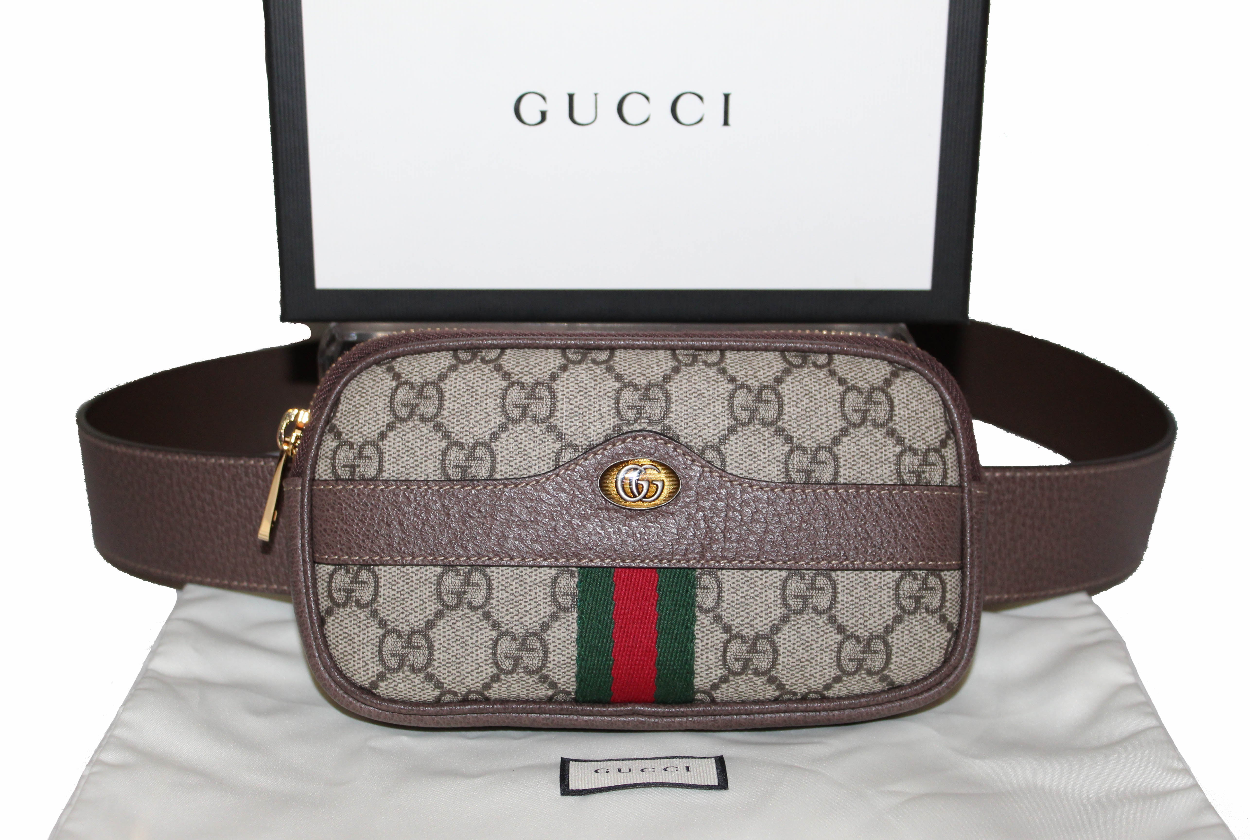 Gucci Beige/Ebony GG Supreme Canvas Small Ophidia Belt Bag Size 85/34 -  Yoogi's Closet