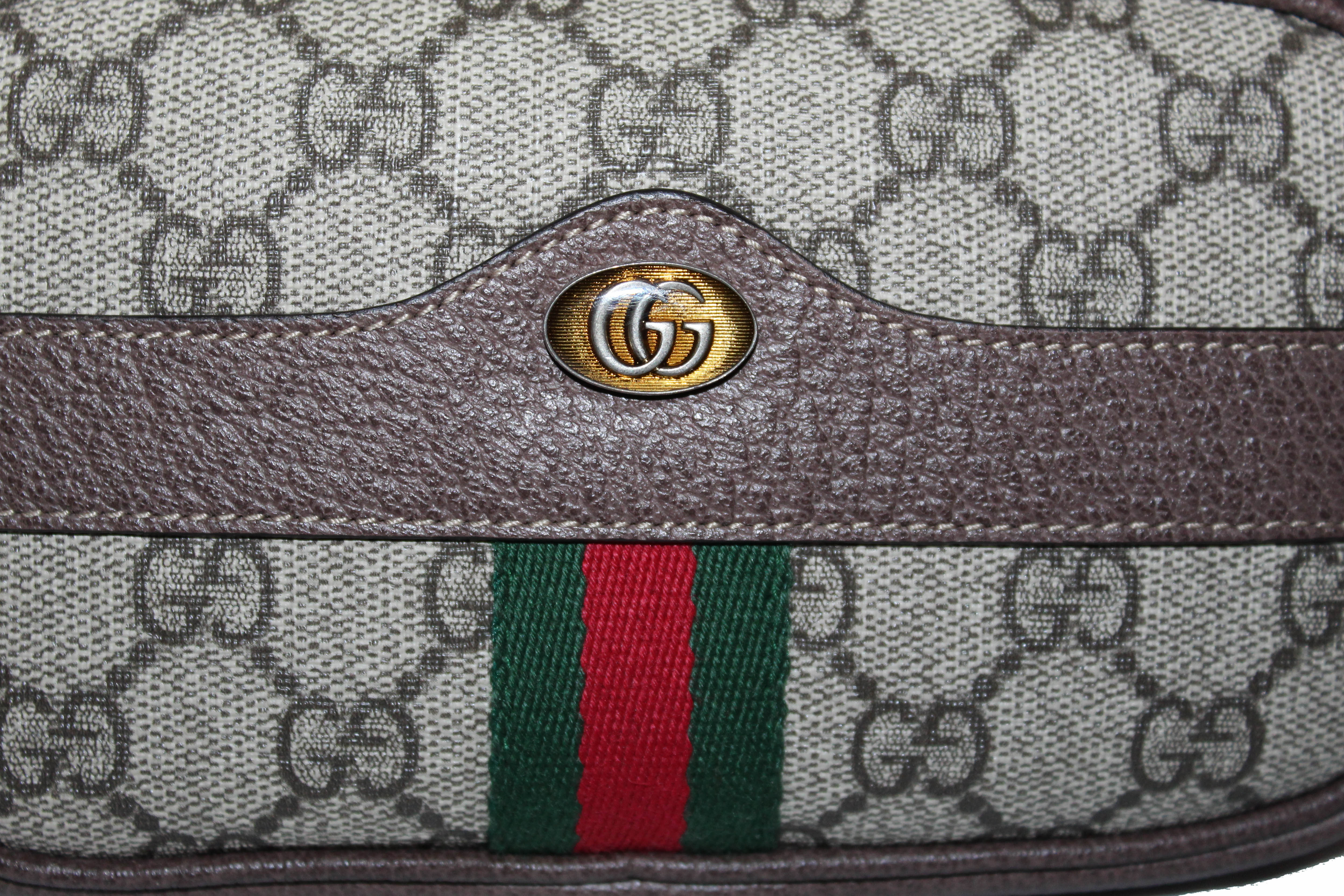 Pre-owned Gucci GG Supreme Web Ophidia Belt Bag- 2243XB292 ,Beige