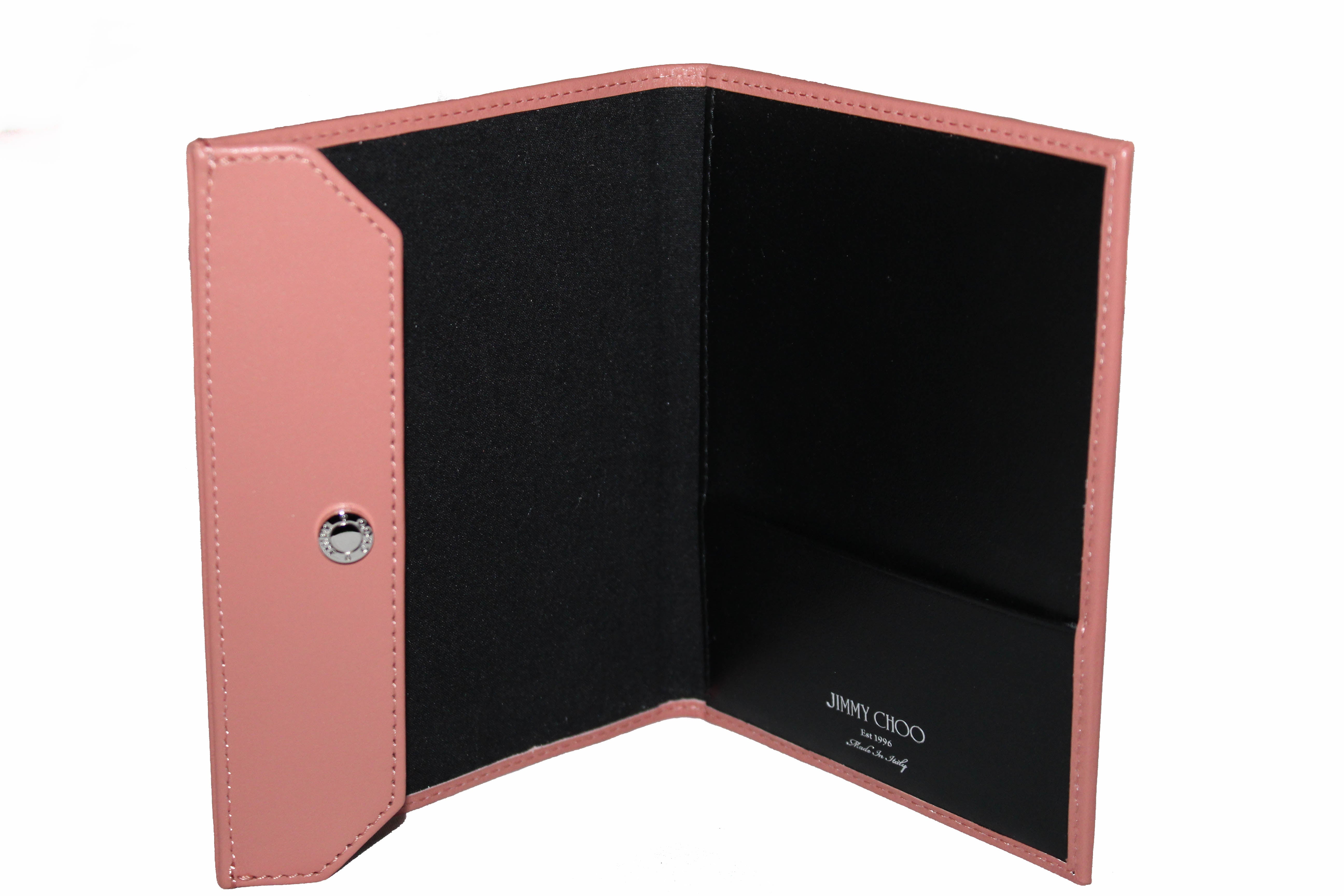 Authentic New Jimmy Choo Pink Leather Passport Holder