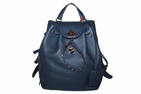 Authentic New Valentino Garavani Navy Blue Twiny Backpack