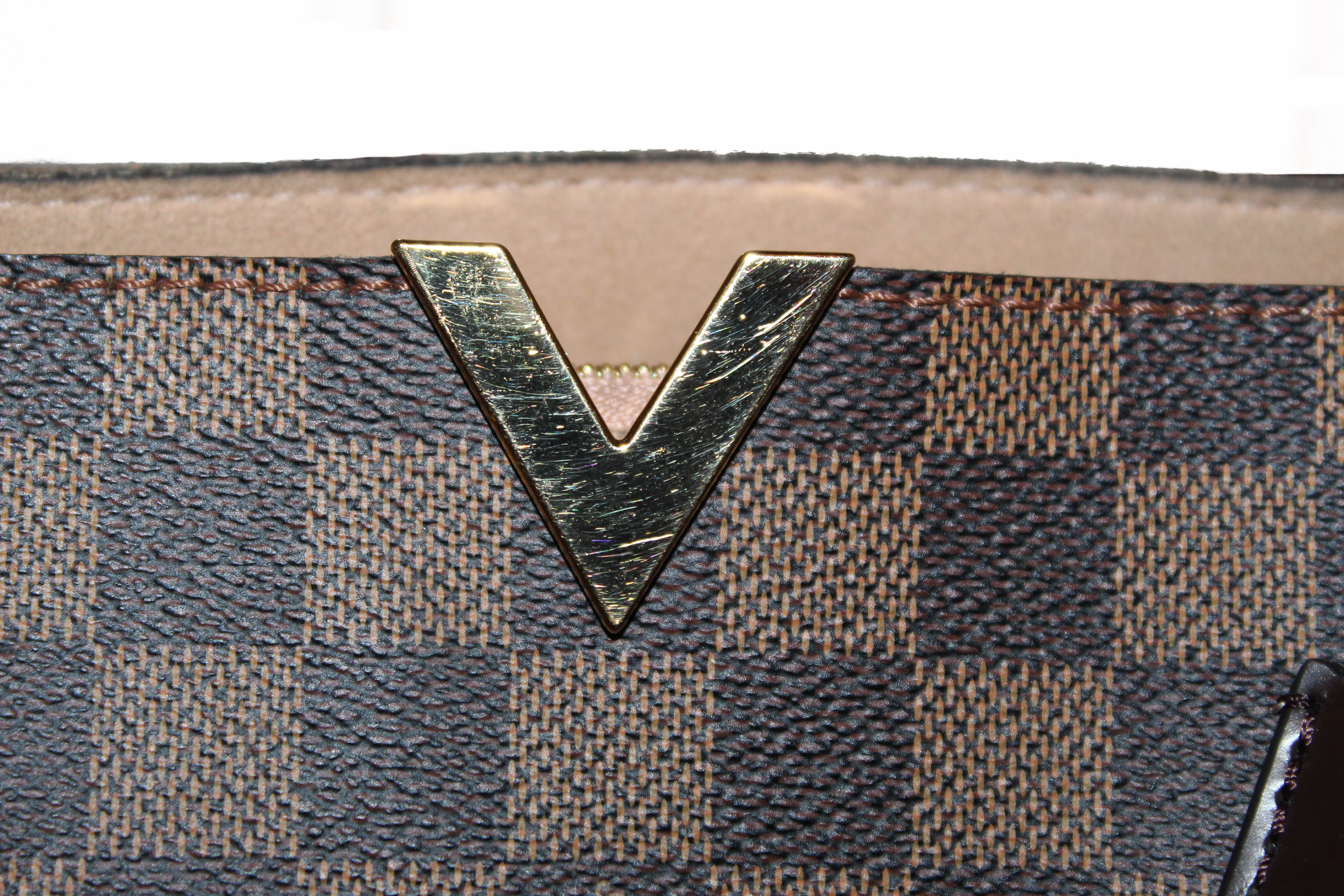 Louis Vuitton Kensington “V” Tote Bag Damier Ebene Canvas Preowned