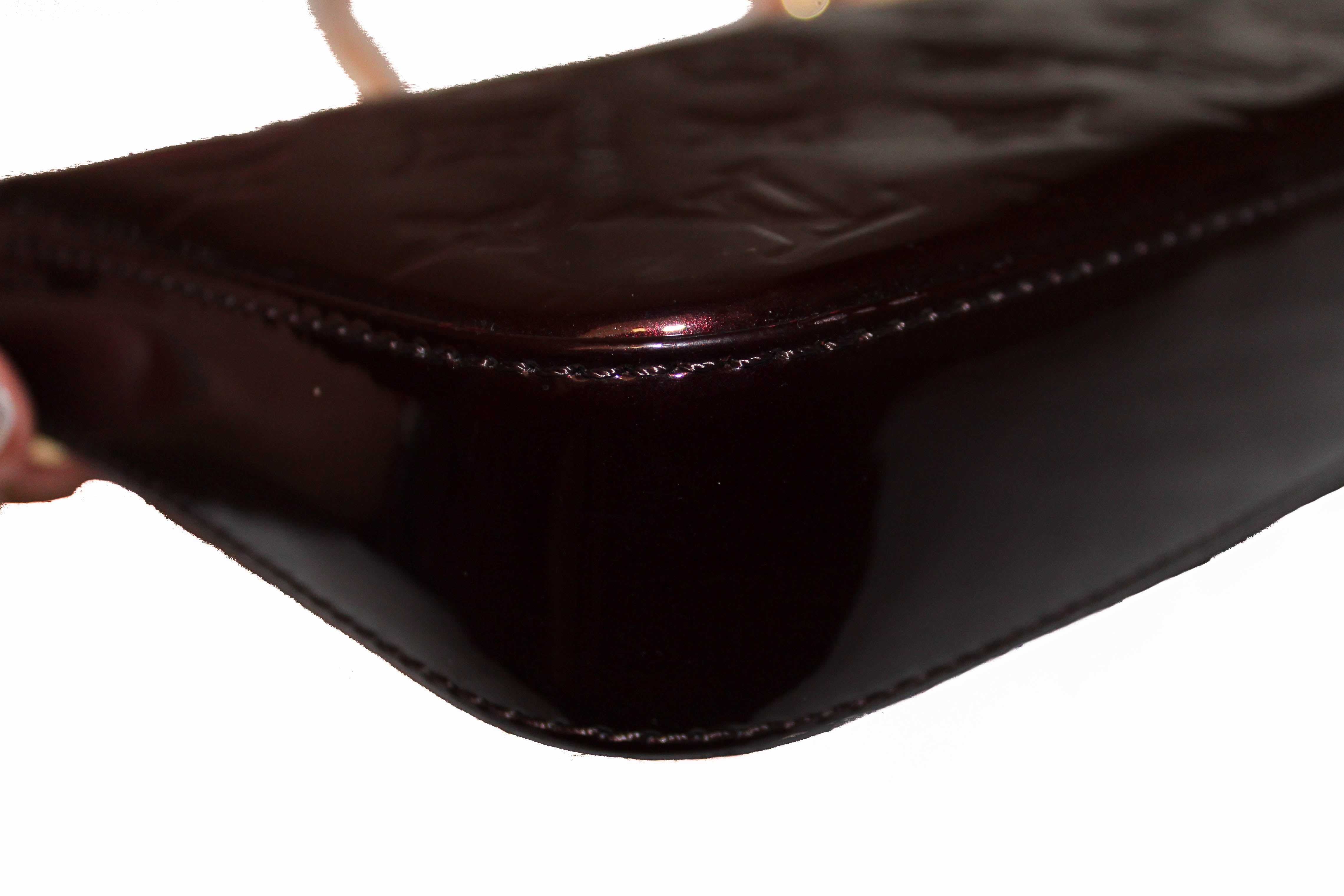 Authentic Louis Vuitton Vernis Jewelry Case Maroon Amarante Monogram  Leather Bag