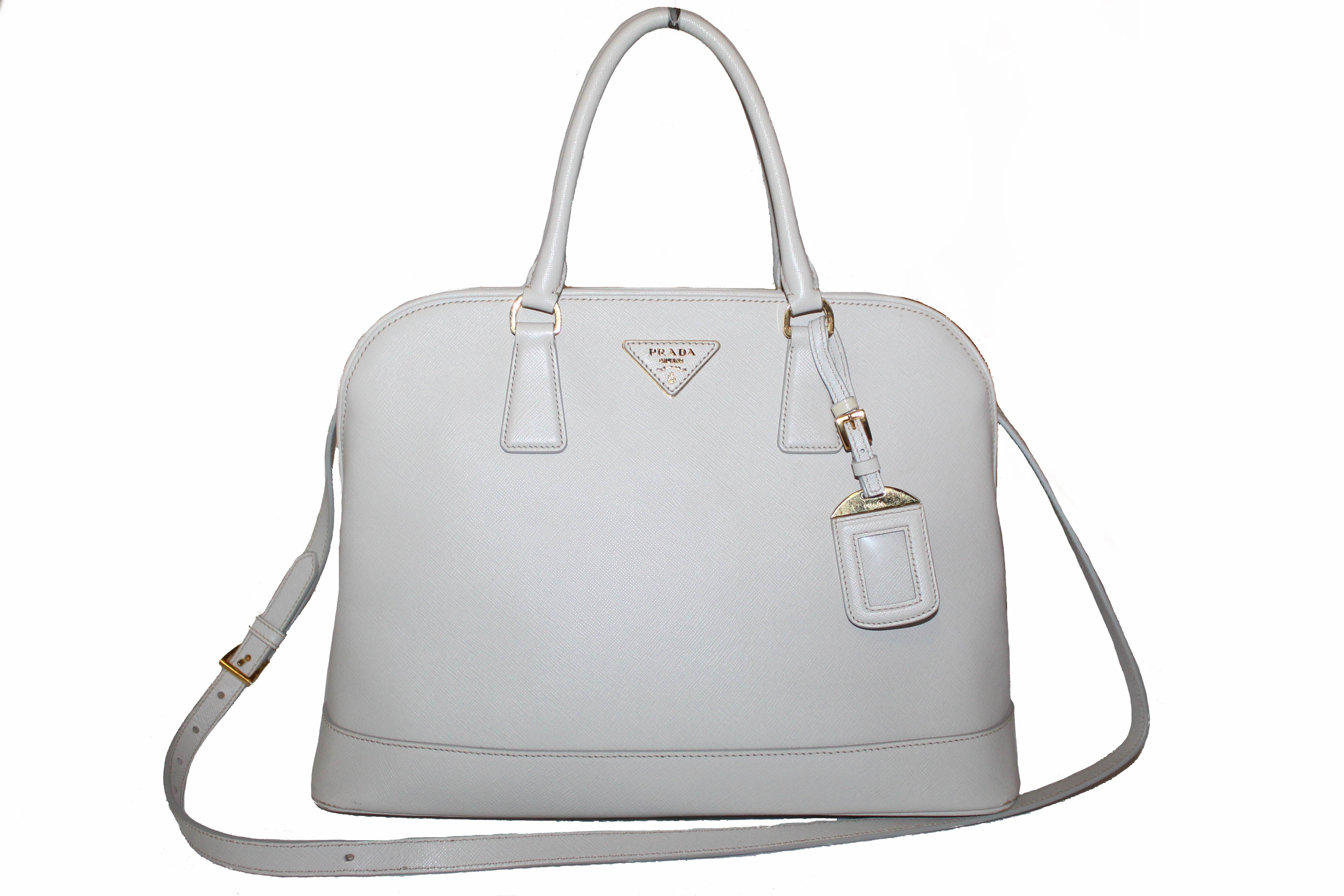 Prada Promenade Saffiano Leather Bag - White for Women