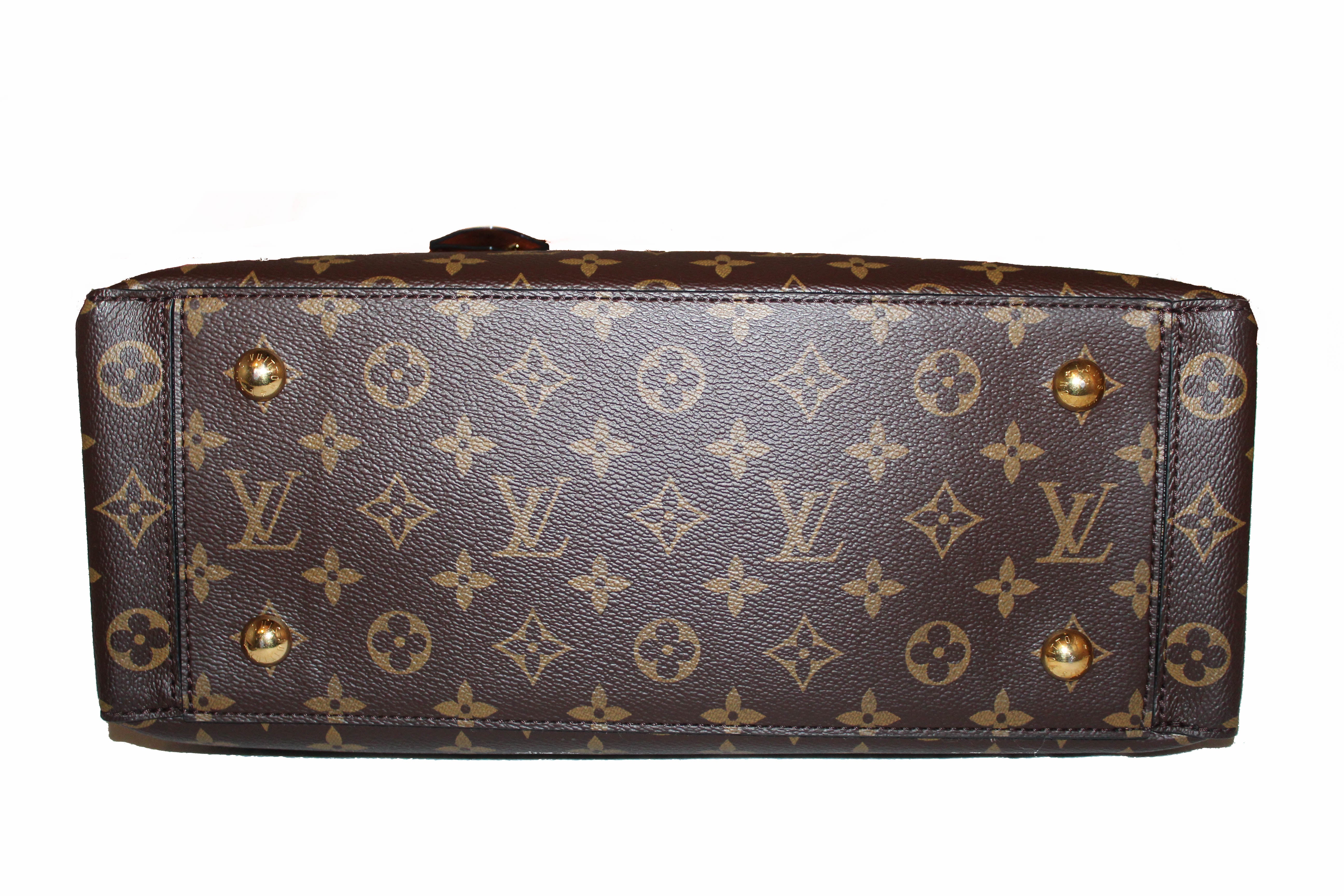 Authentic Louis Vuitton Caramel Monogram Flower Tote Handbag/Shoulder Bag