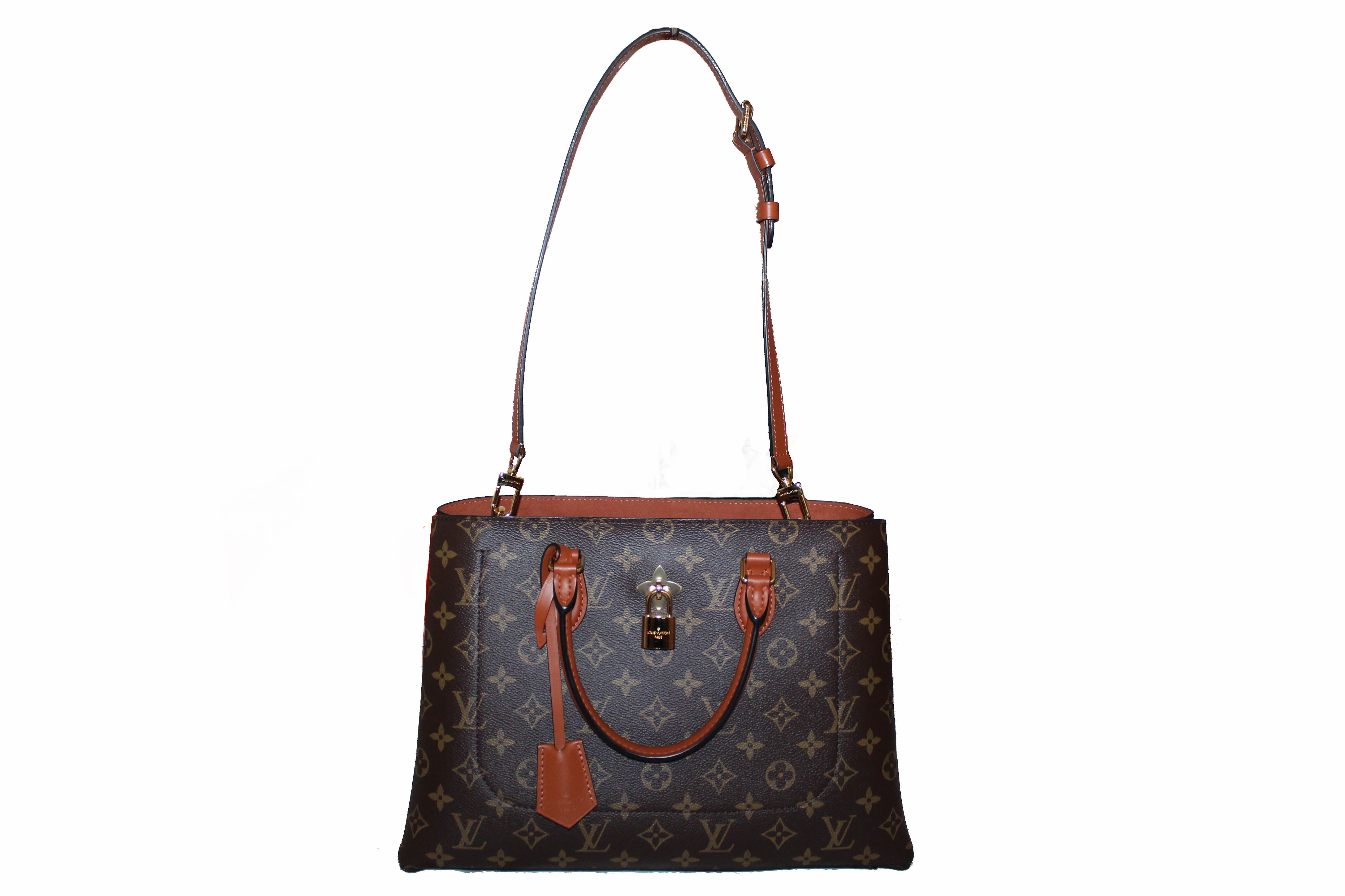 USED Louis Vuitton Caramel Monogram Flower Tote Handbag/Shoulder Bag  AUTHENTIC