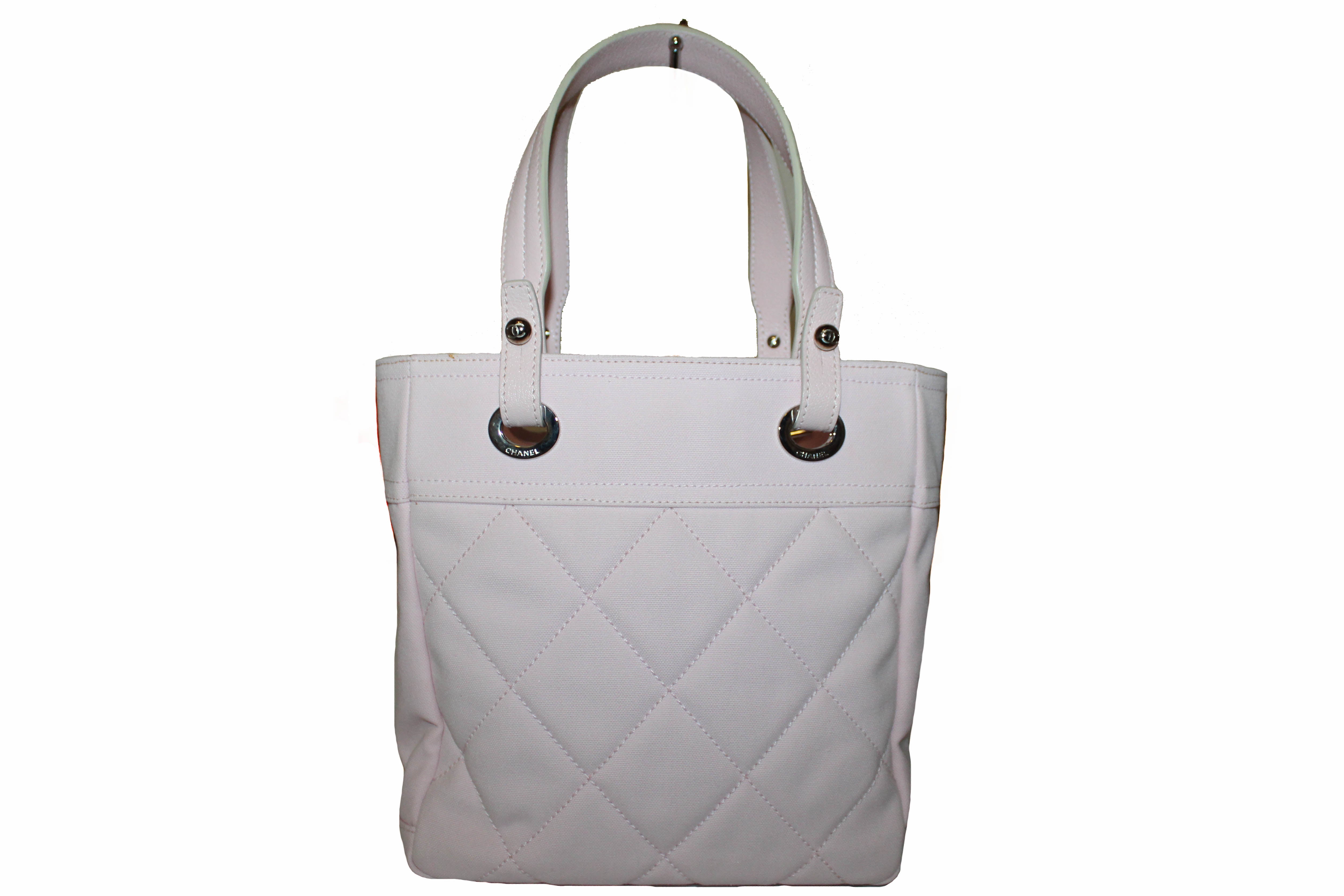 Chanel Biarritz Canvas Leather Tote