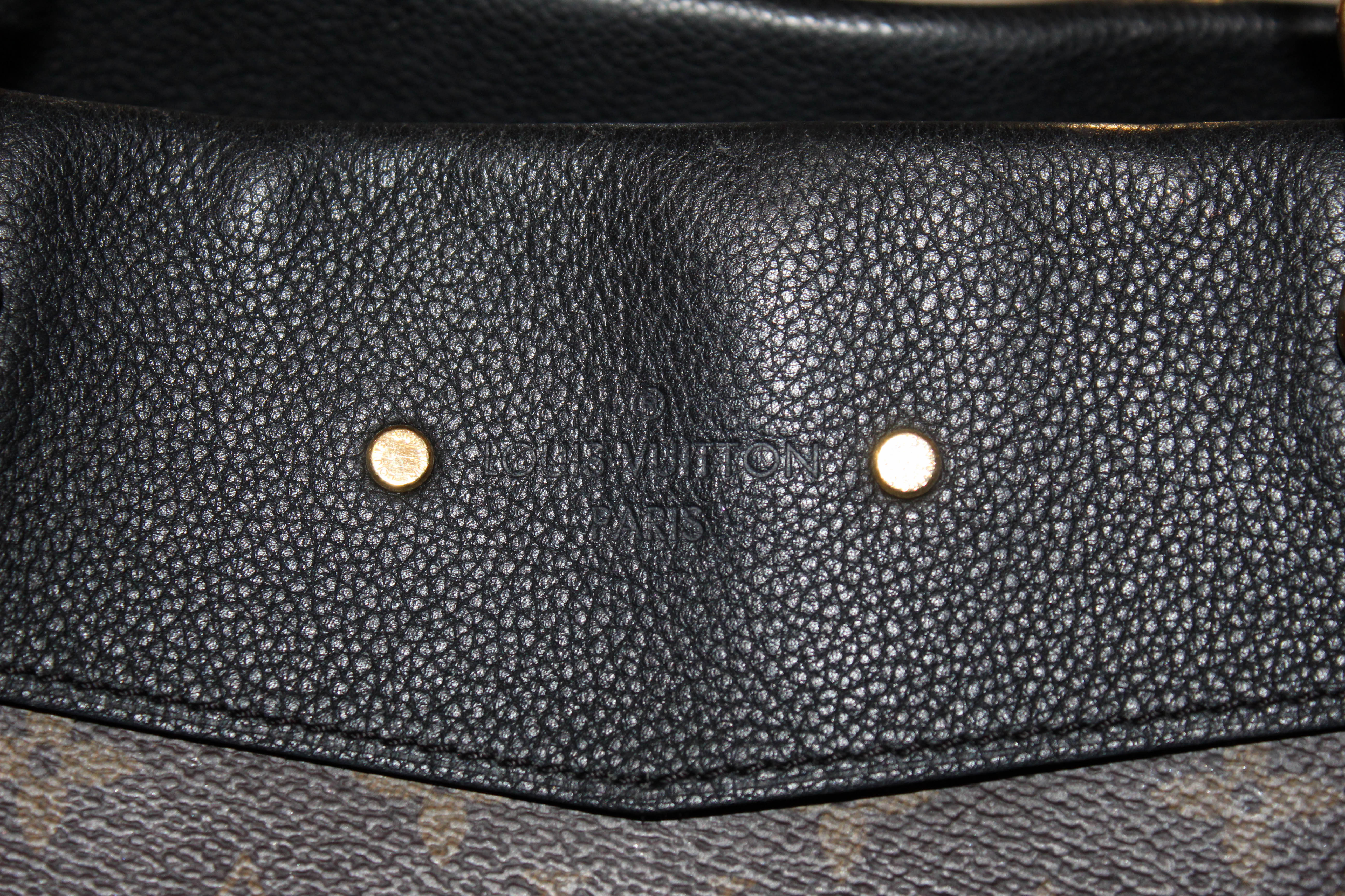 Authentic Louis Vuitton Monogram Noir Pallas Shopper Tote Shoulder Bag