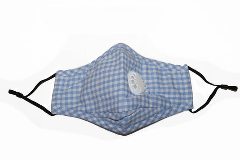 Non Medical Blue & White Plaid Light Weight & Comfortable Wear Face Mask/Covering
