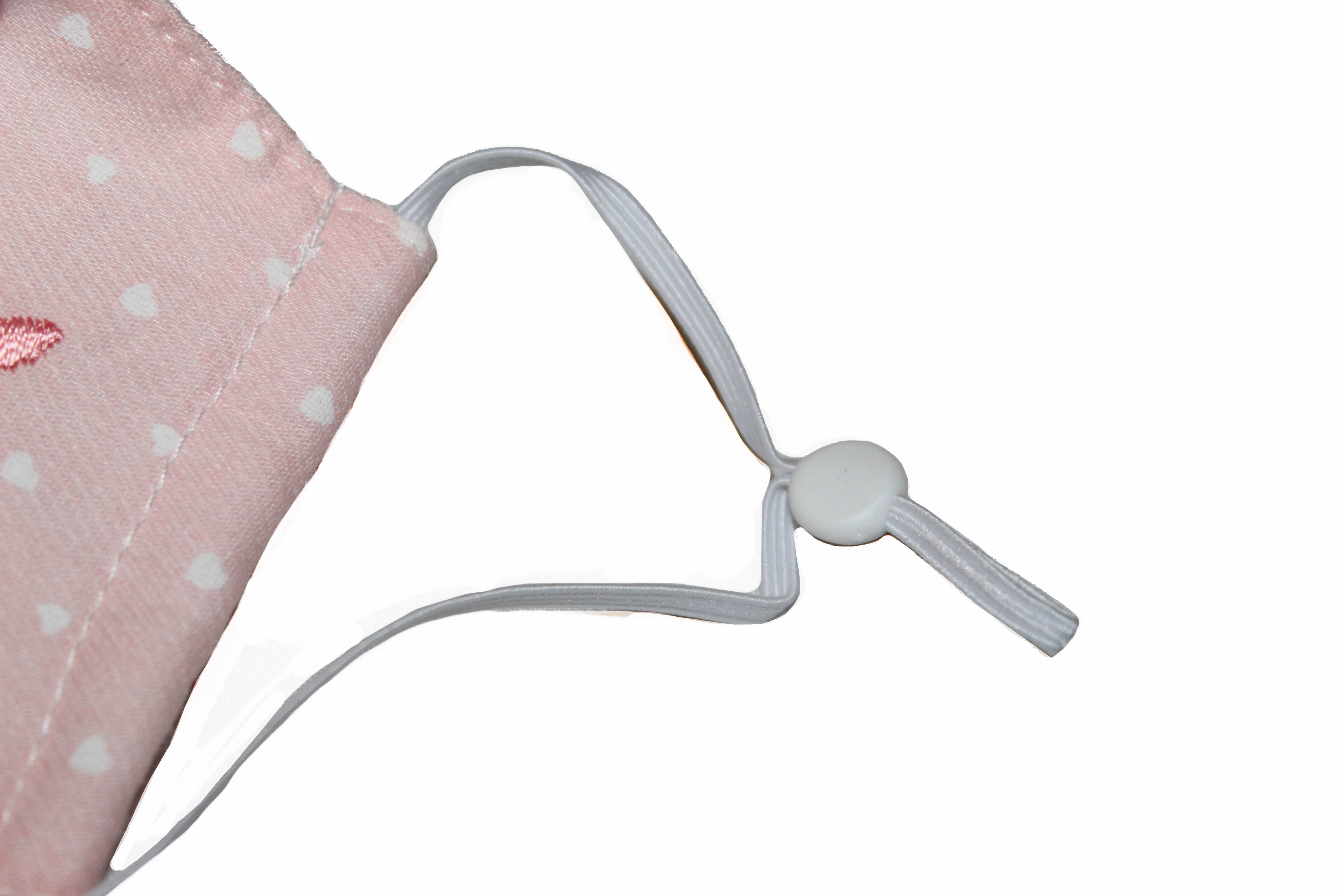 Non Medical Light Pink Hearts Welcome Light Weight & Comfortable Wear Face Mask/Covering
