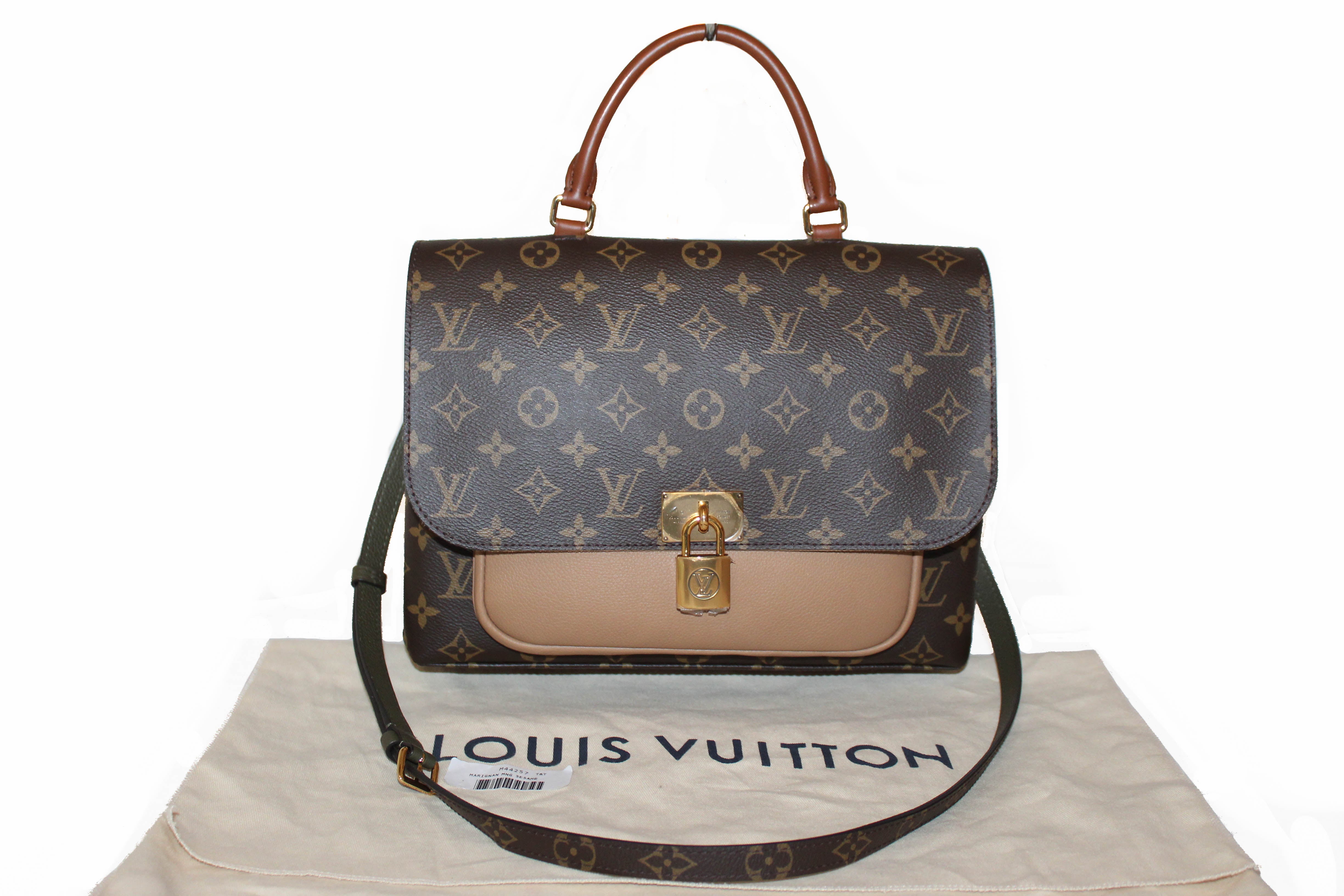 Authentic Louis Vuitton Classic Monogram Marignan Sesame Bag