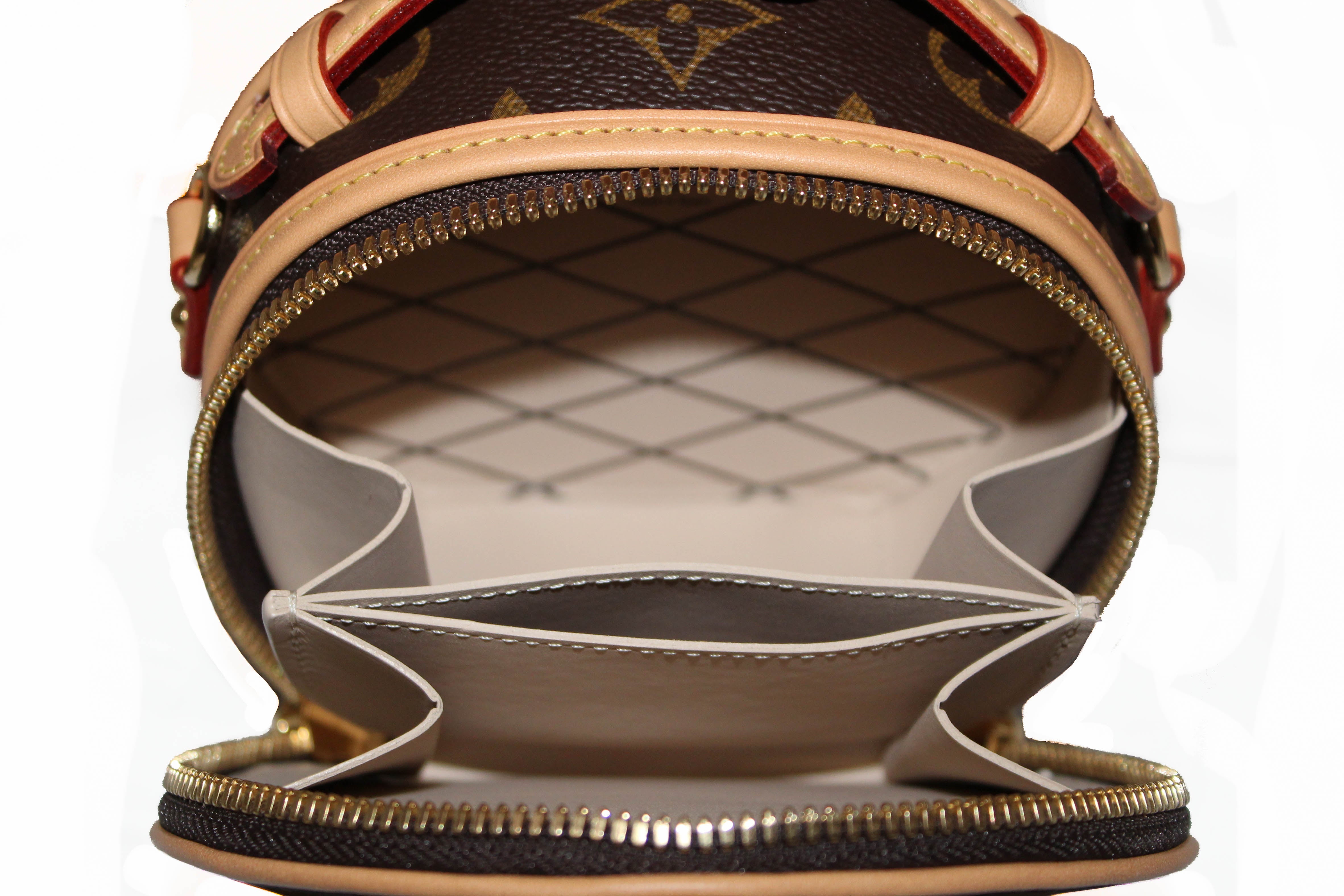 Authentic Louis Vuitton Classic Monogram Mini Boite Chapeau Shoulder/Crossbody Bag