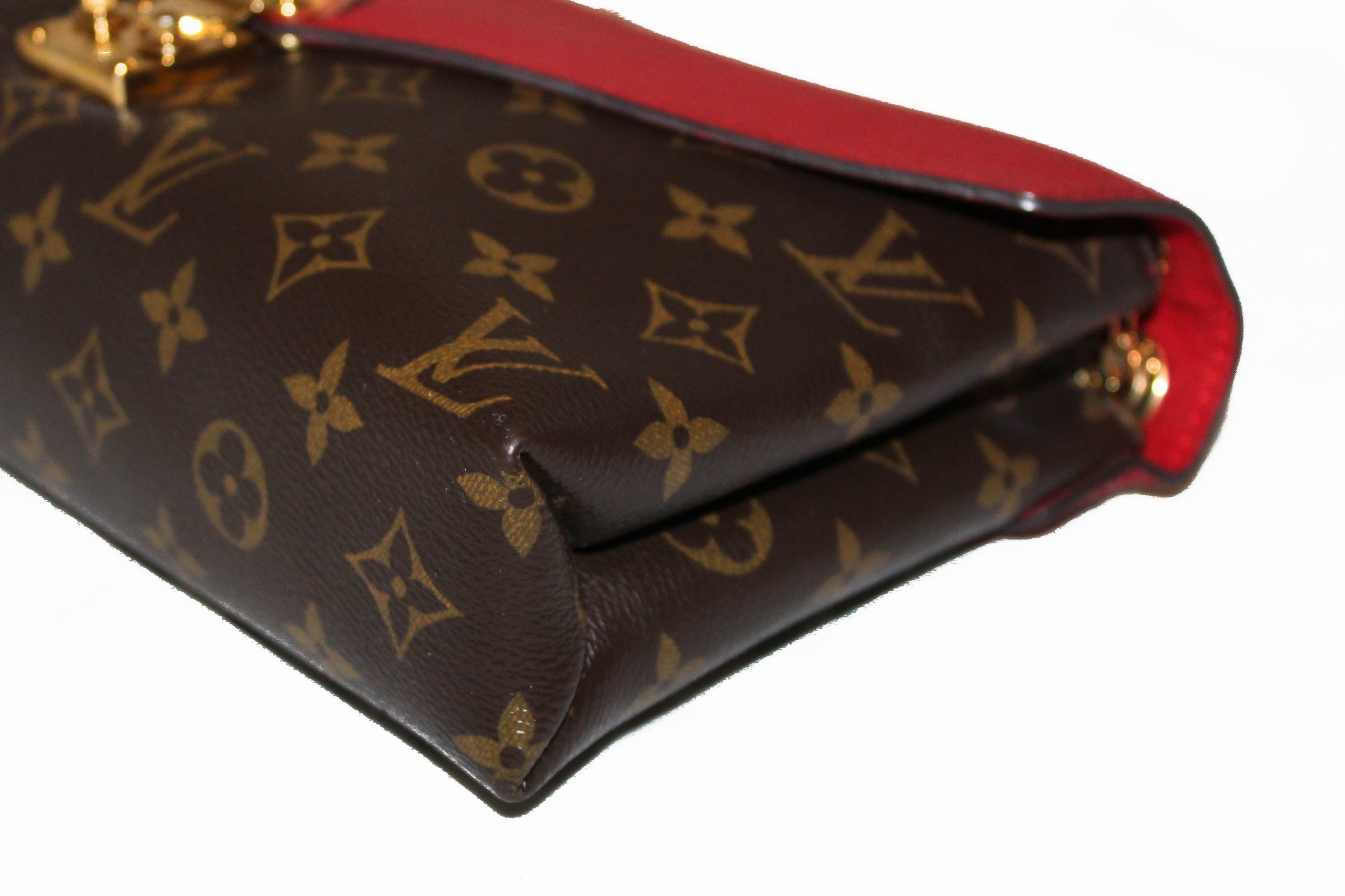 Louis Vuitton Monogram Pallas mm Red-Orange Shoulder Bag (LOCR) 144020000033 Do