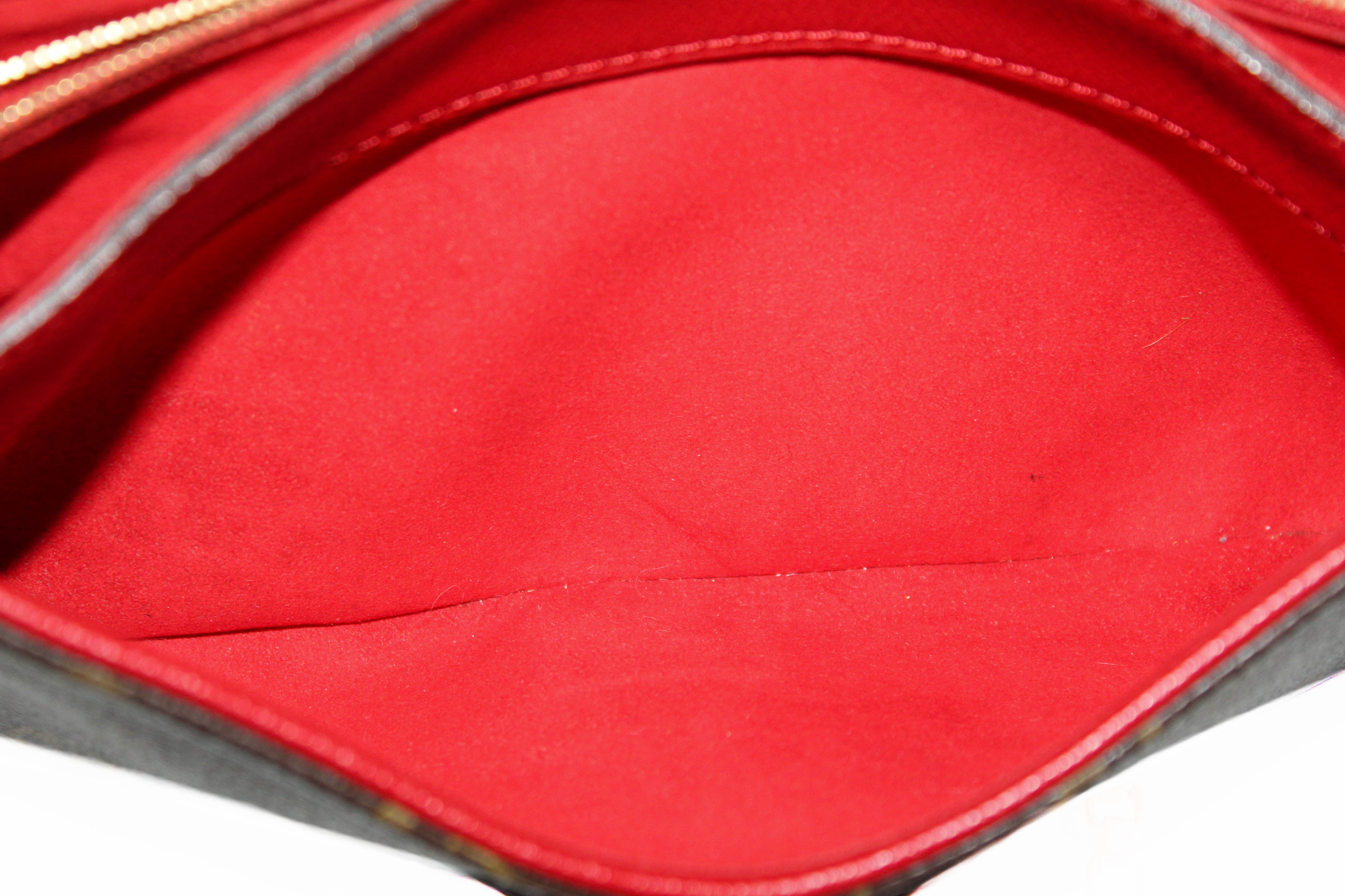 Pre-owned Louis Vuitton Pallas Chain Red Flap Monogram Shoulder