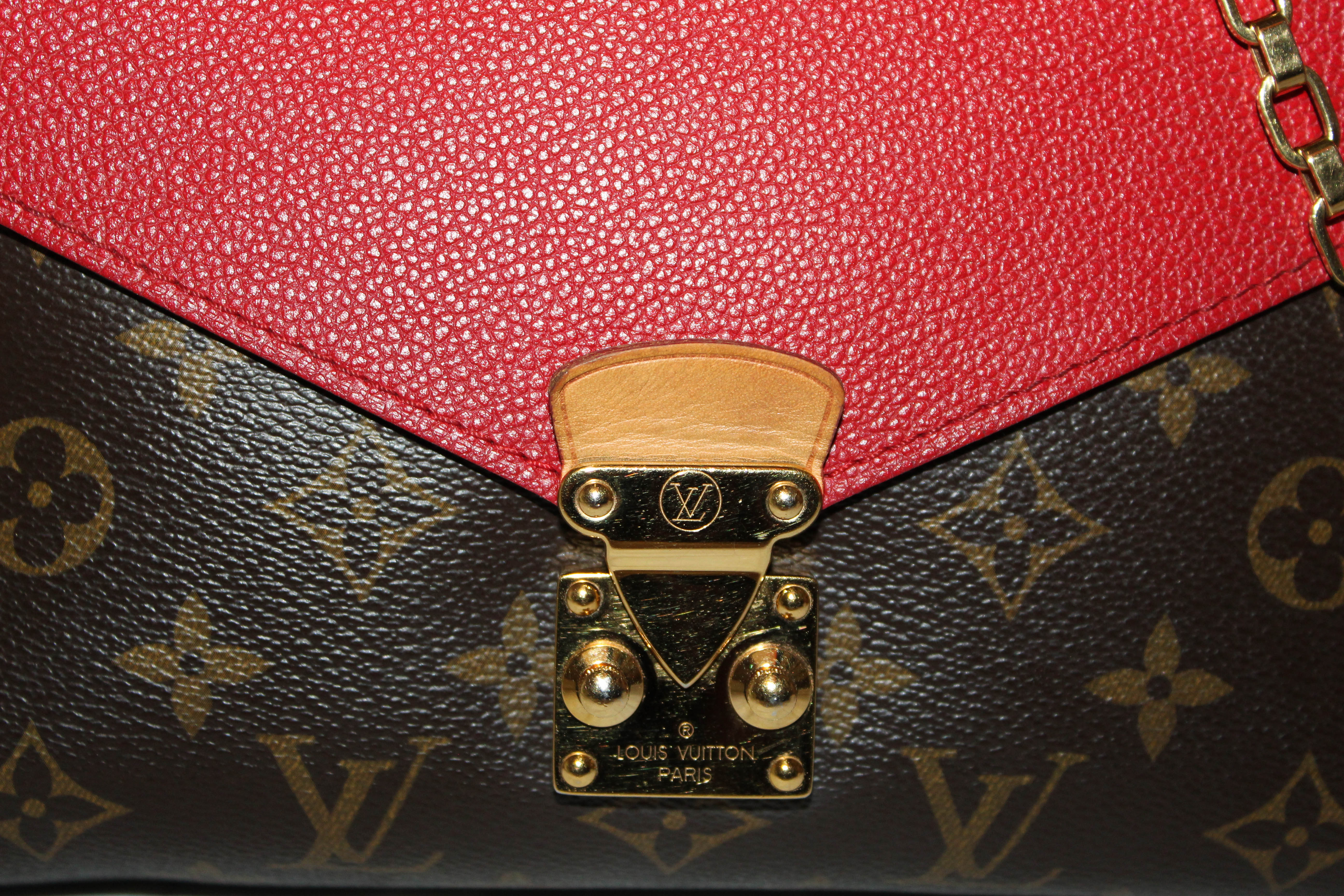 Louis Vuitton Nano Pallas Red Monogram Bag