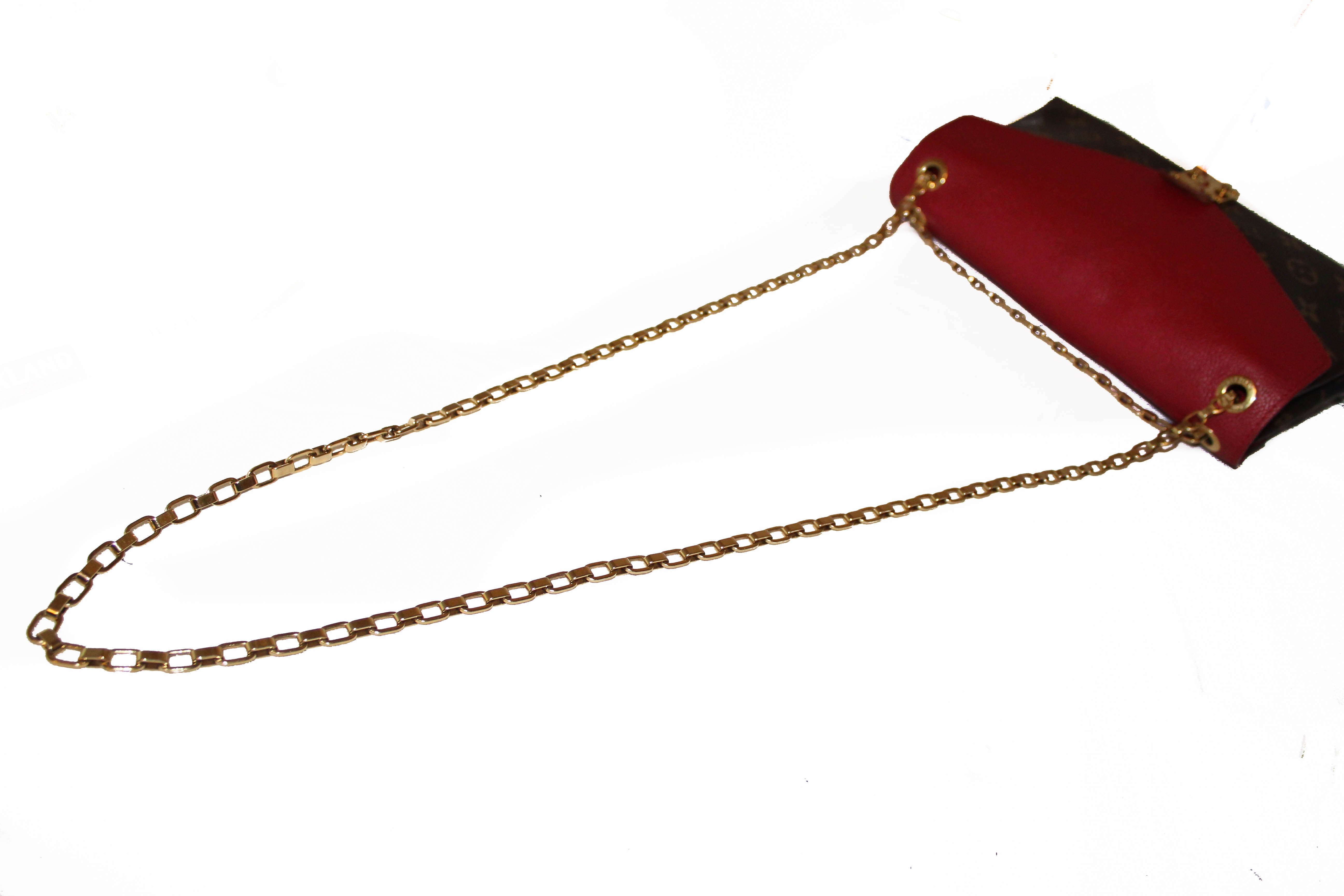 Louis Vuitton Pallas Chain Red/Monogram - THE PURSE AFFAIR