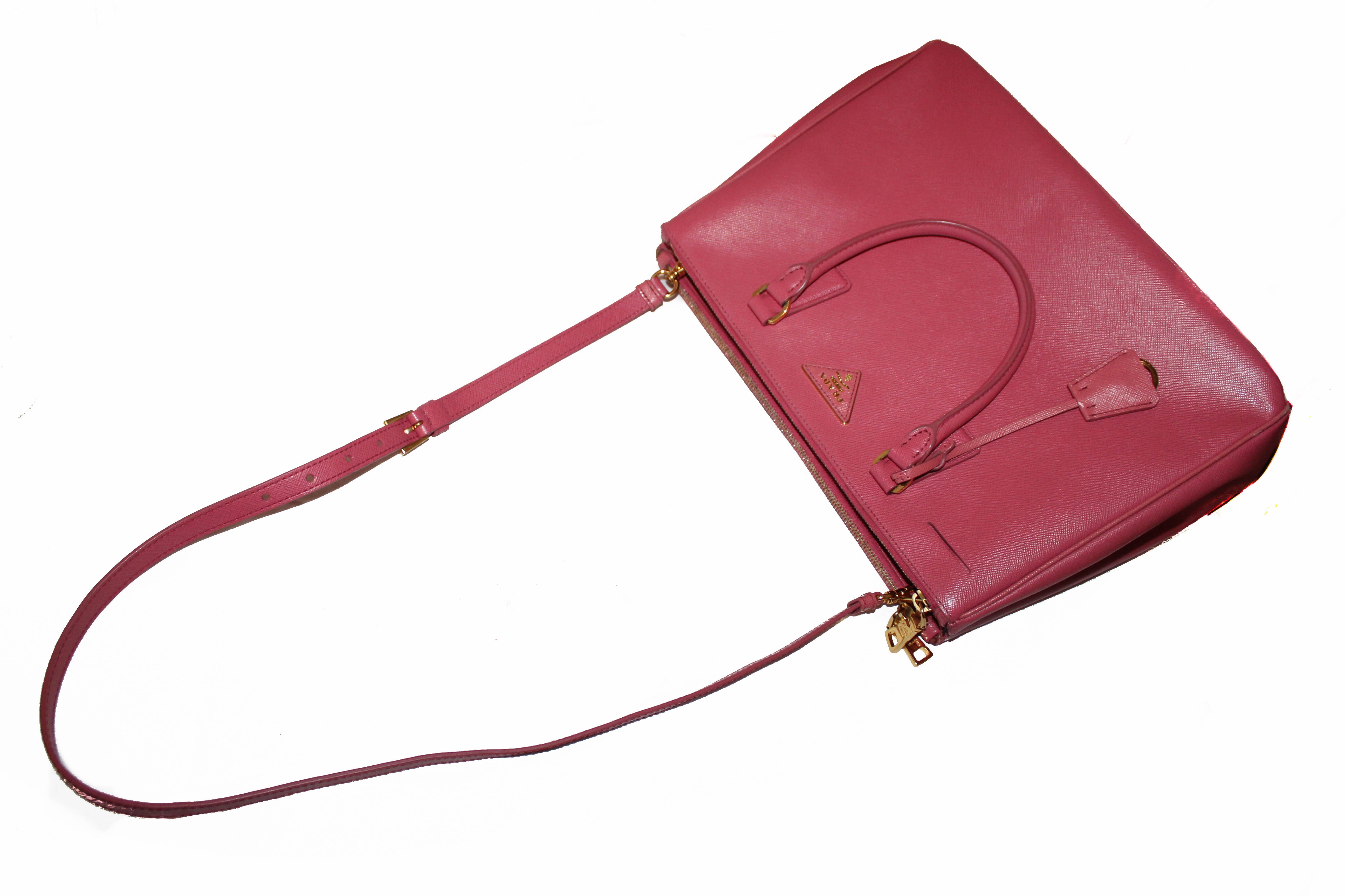 Prada Medium Antiqu Handle Bag 1BB092_UVL_F0E18_V_T2O, Pink, One Size