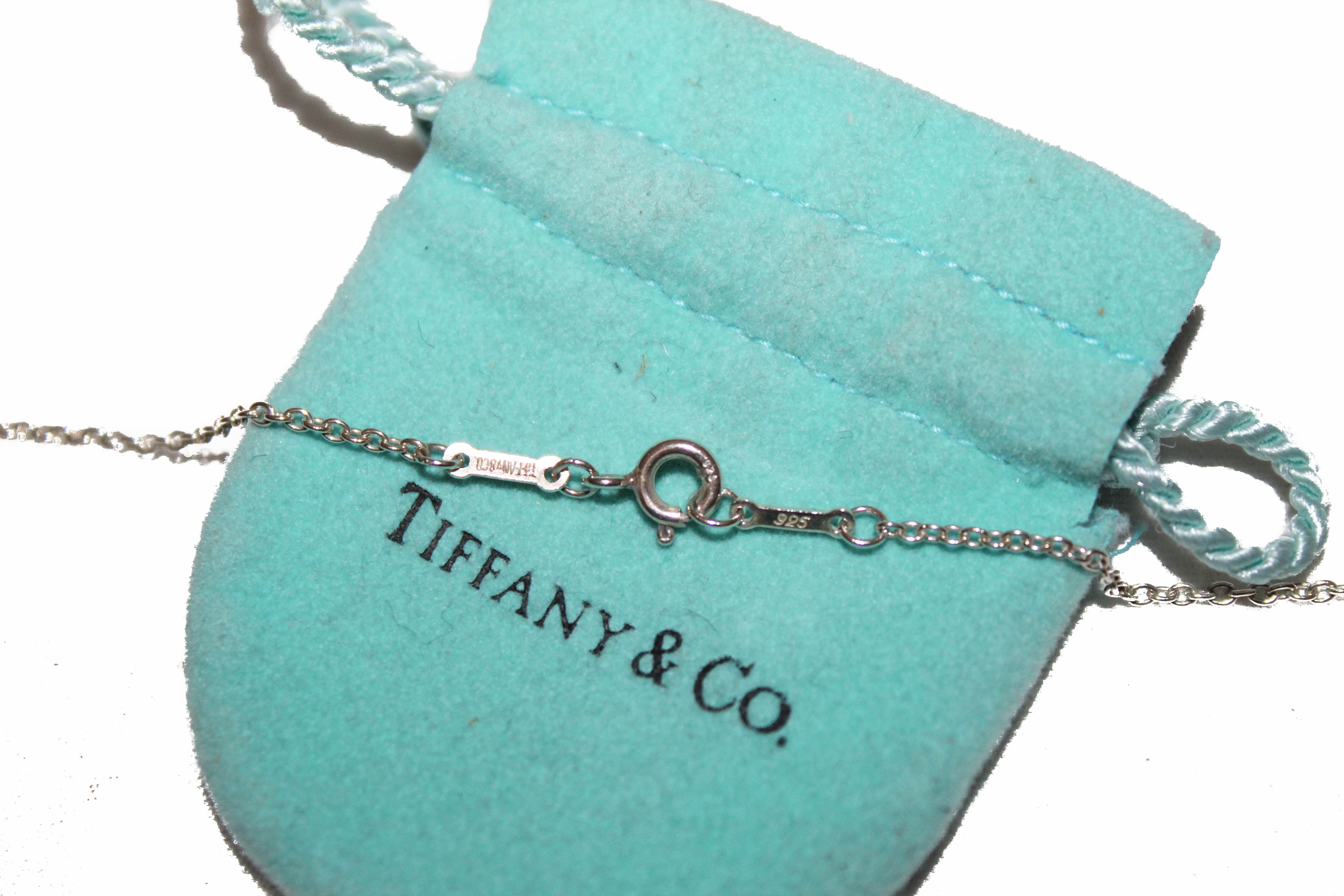 Authentic Tiffany & Co. 22mm Open Heart Sterling Silver Necklace