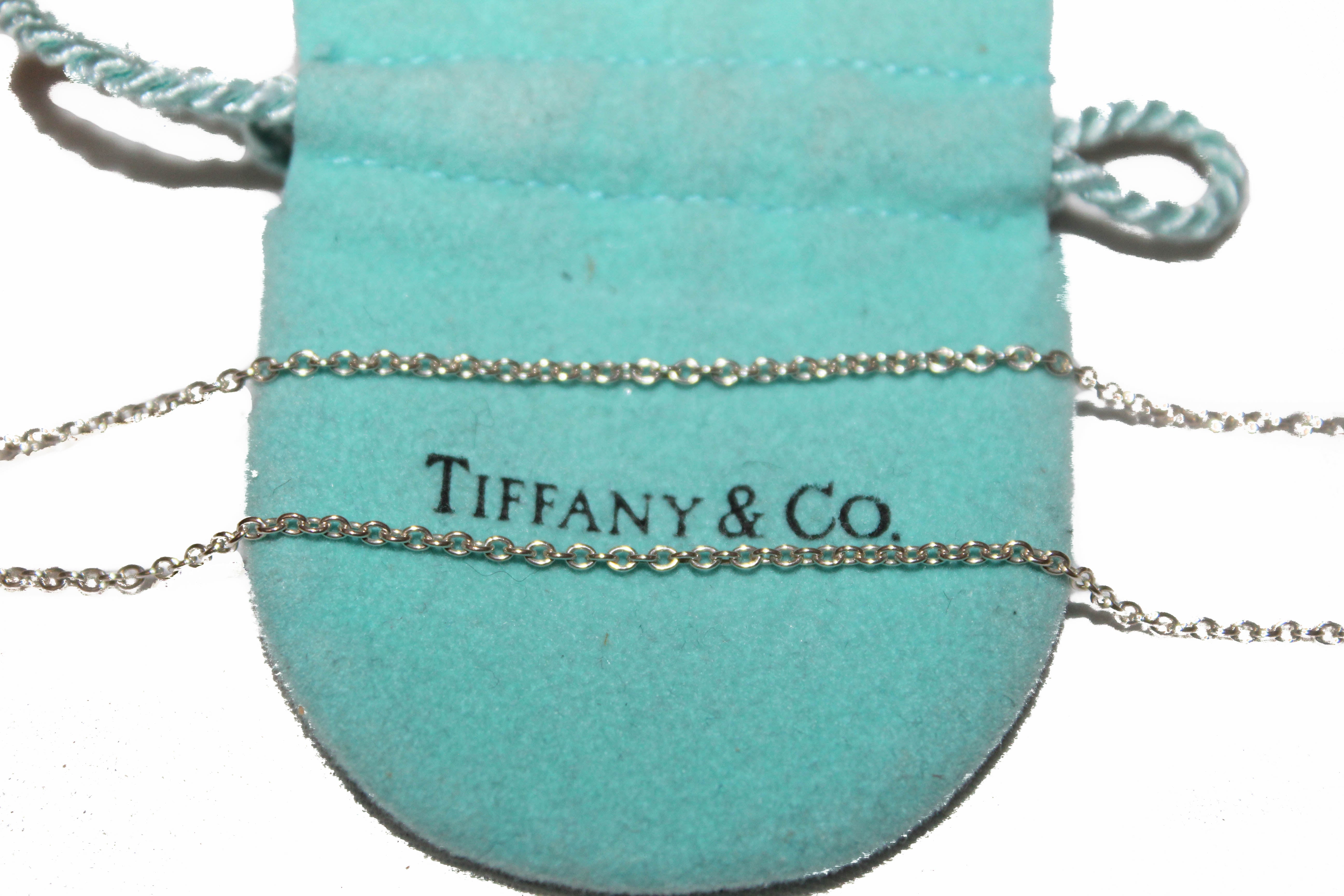 Authentic Tiffany & Co. 22mm Open Heart Sterling Silver Necklace