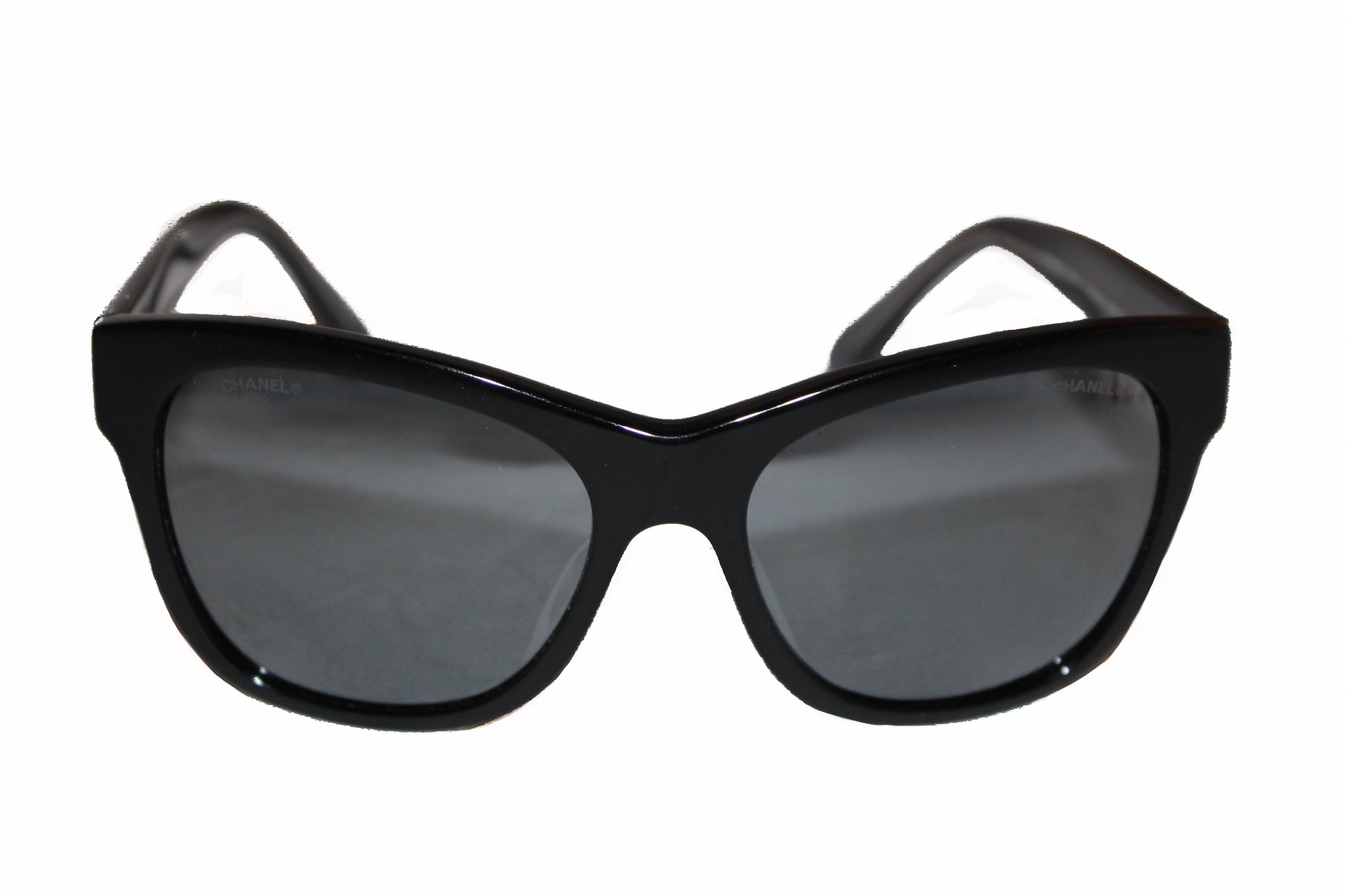 Authentic Chanel Black Sqaure Sunglasses 5380