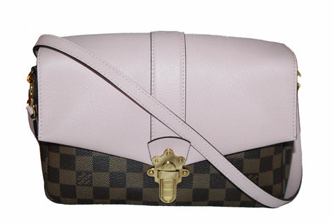 Authentic Louis Vuitton Damier Ebene Pink Clapton Cross Body Bag