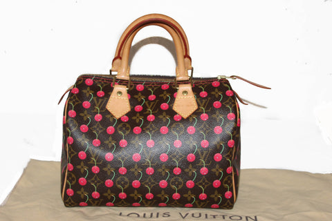 Louis Vuitton Limited Edition Monogram Cherry Cerises Speedy 25 Handbag