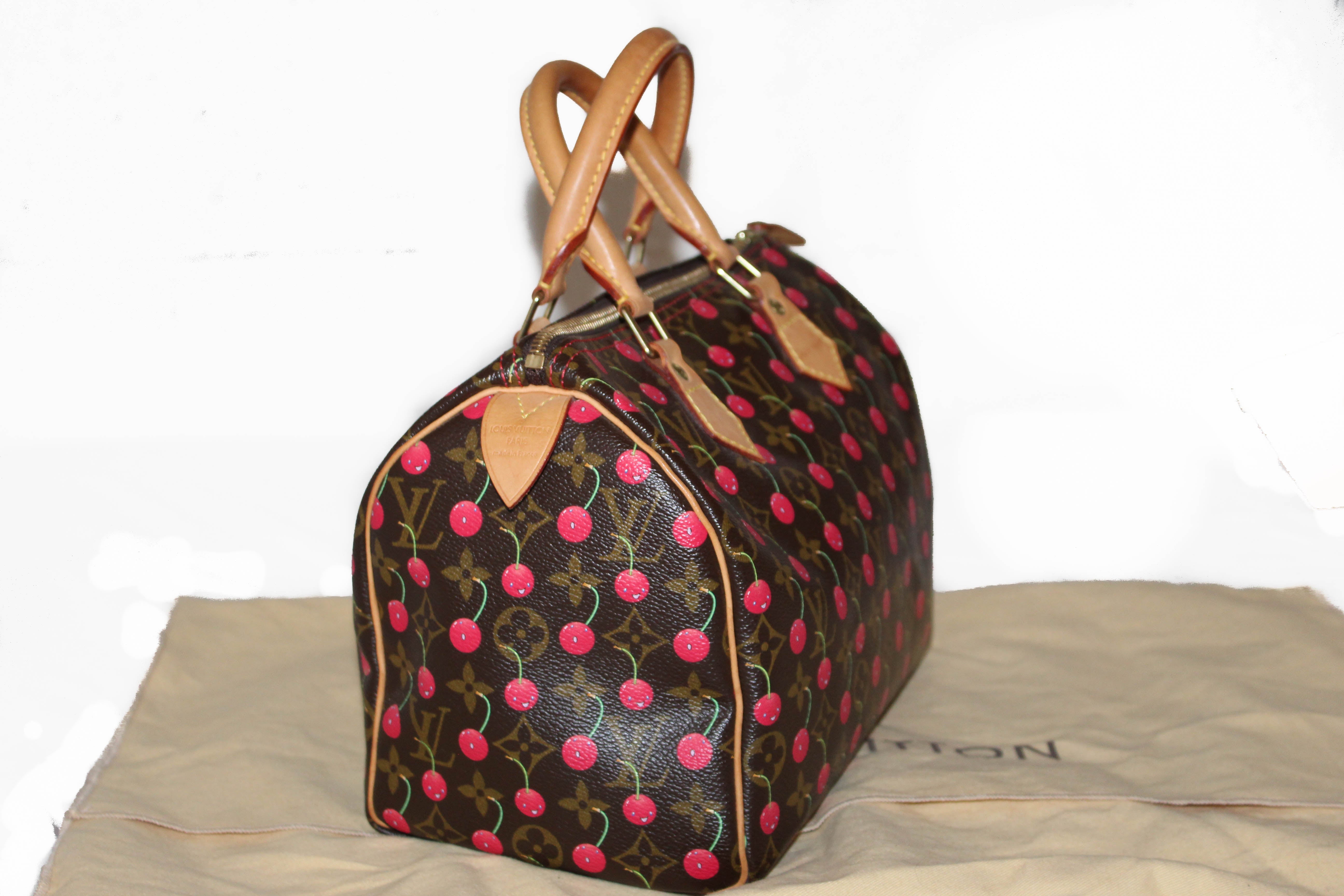 Louis Vuitton Limited Edition Monogram Cherry Cerises Speedy 25 Handbag
